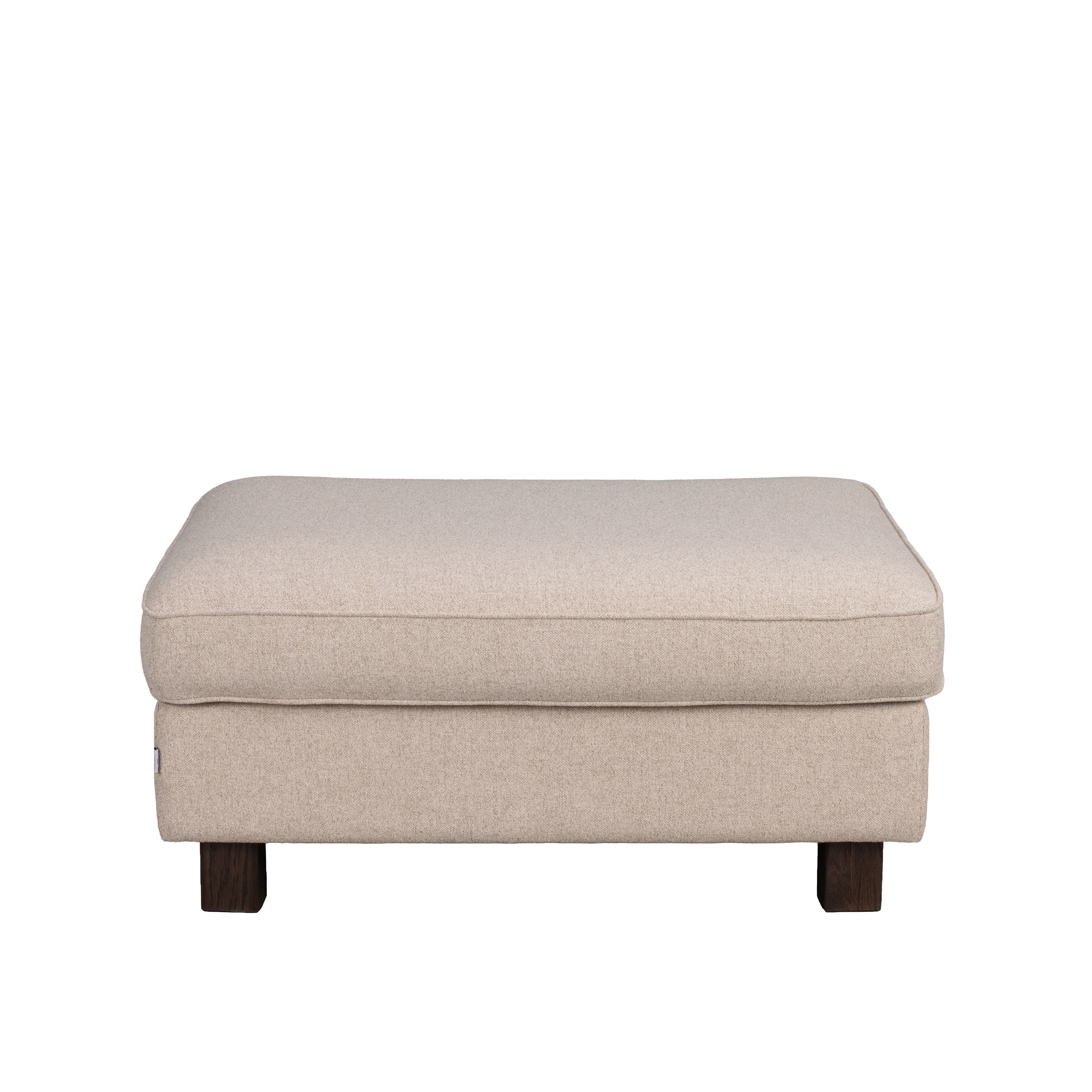 Aberdeen Fotpall Beige/Mörkbrun Ek