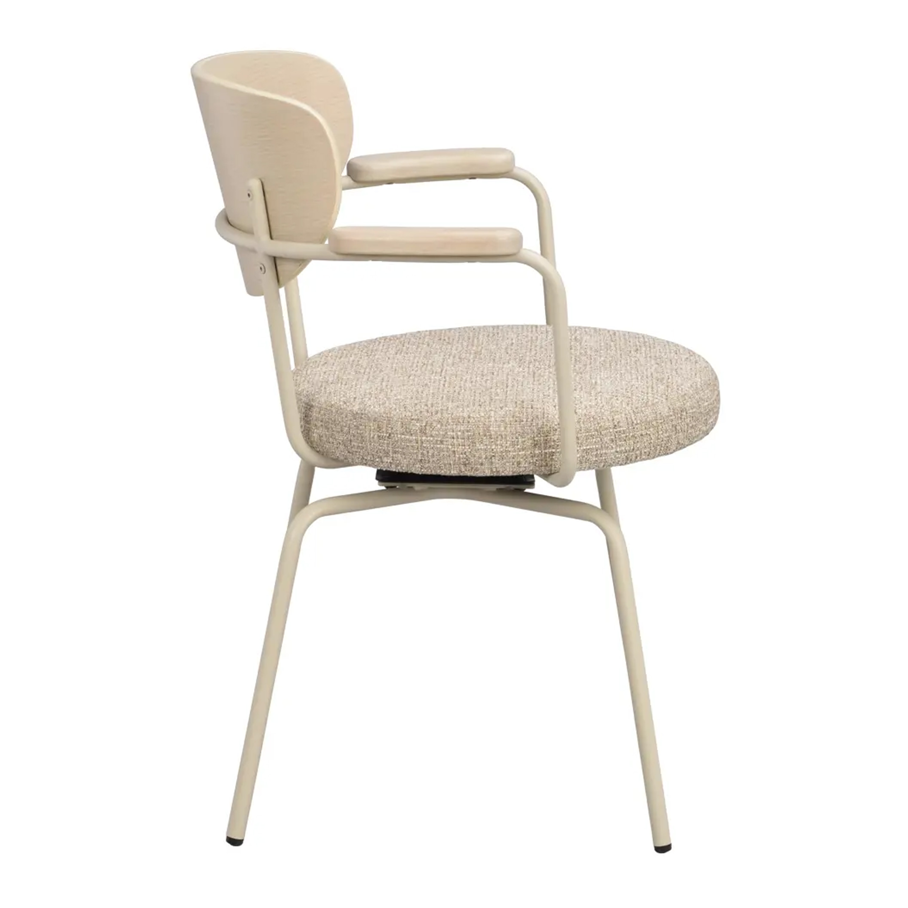 Rowico Home Merrick Snurr Karmstol Mörkbeige/Vitpigment