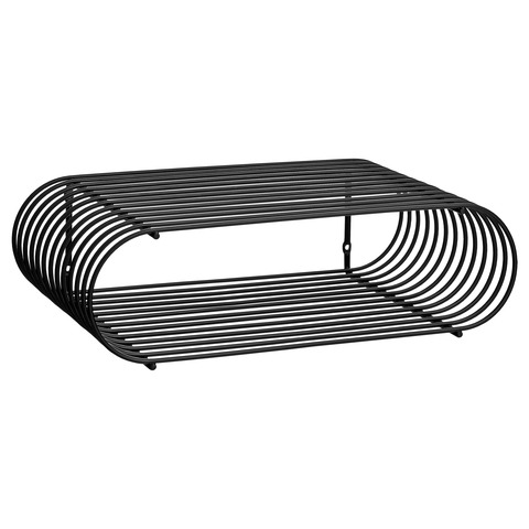 Curva Wall Shelf Black 40cm