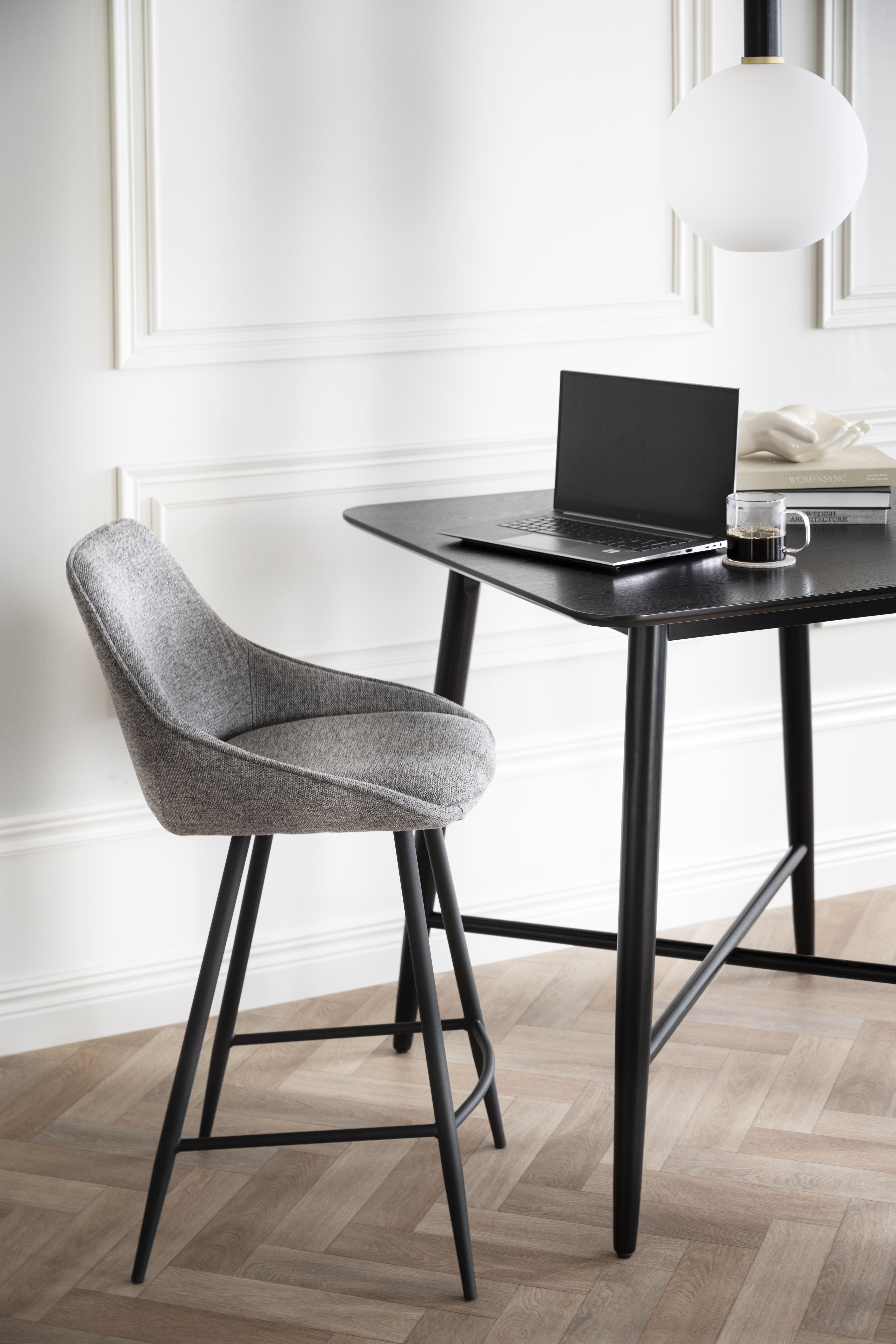 Rowico Home Sierra Barstol Grå/Svart