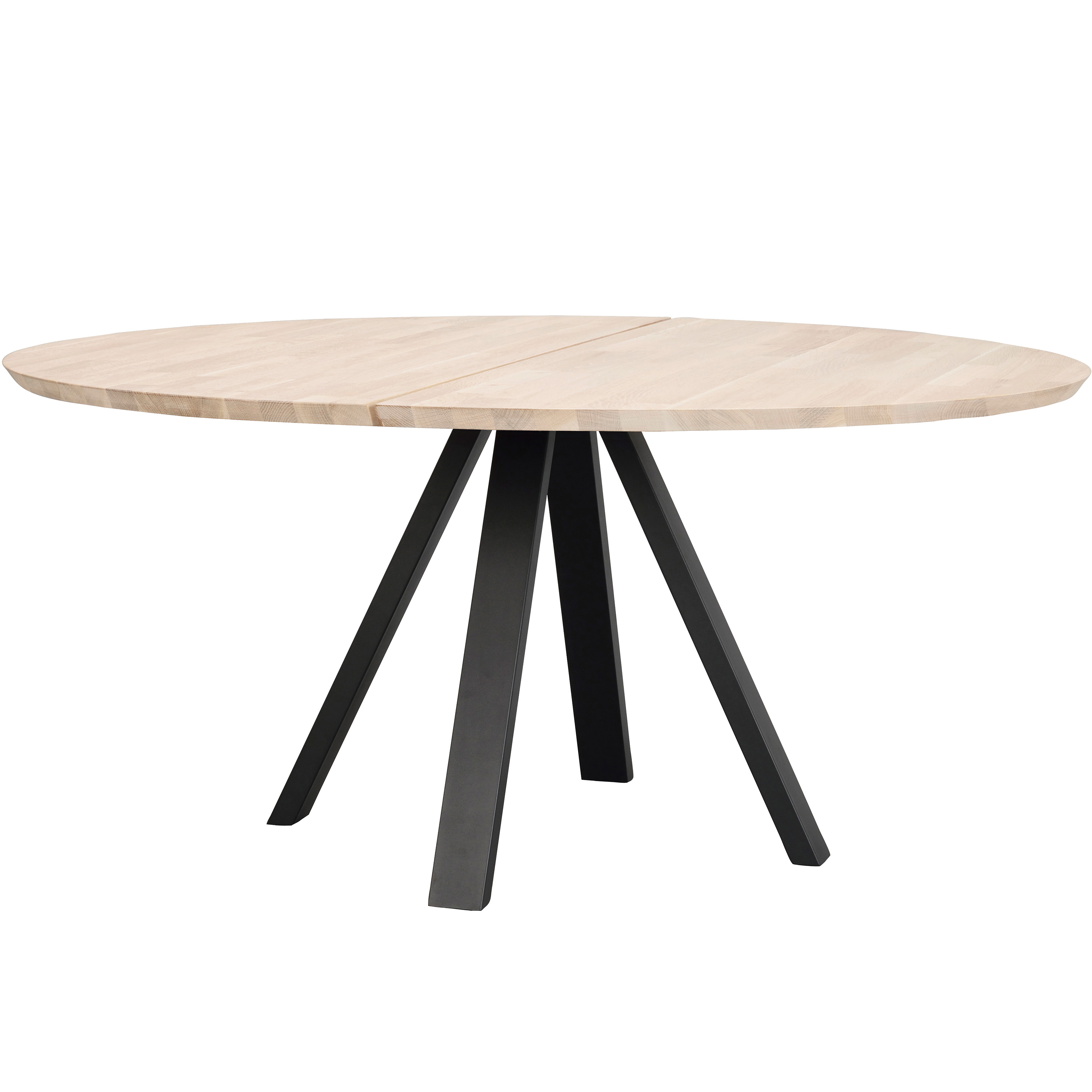 Carradale Matbord Vitpigmenterad/Svart Ø150