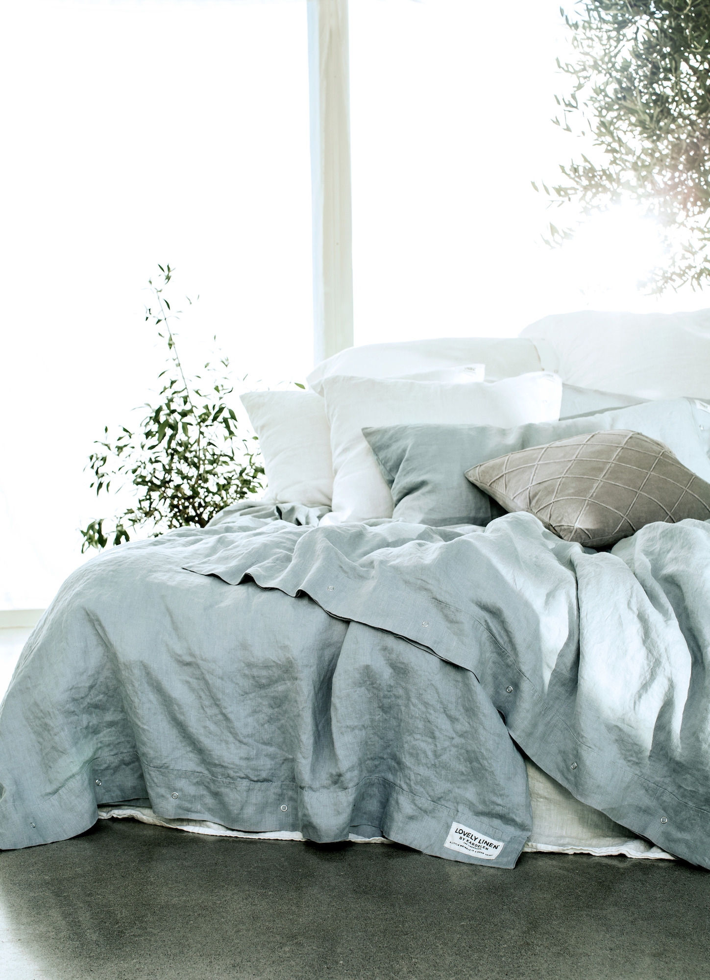 Lovely Linen Misty Dynetrekk Lin Sky 240x220