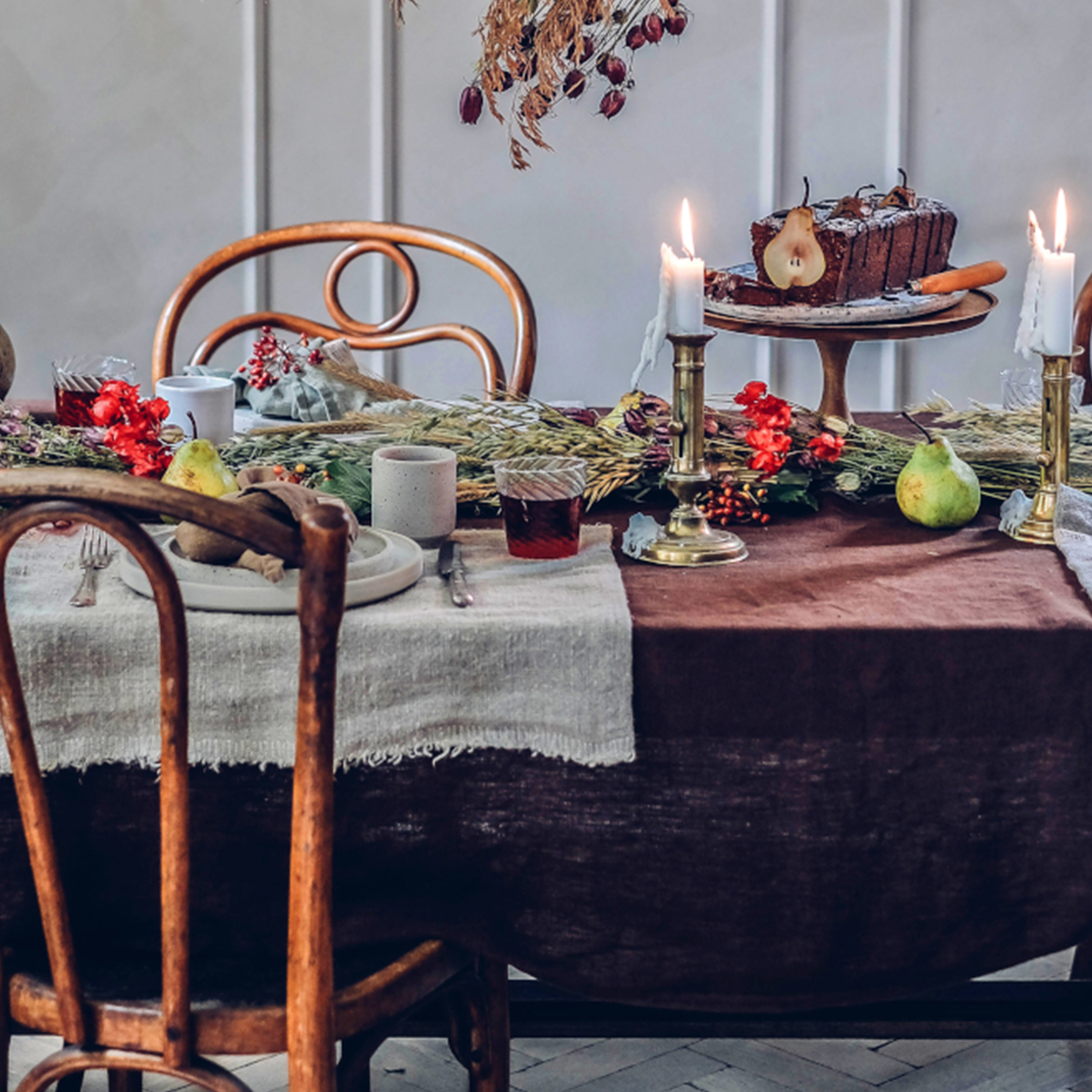 Lovely Linen Lovely Linduk Sjokolade 145x380