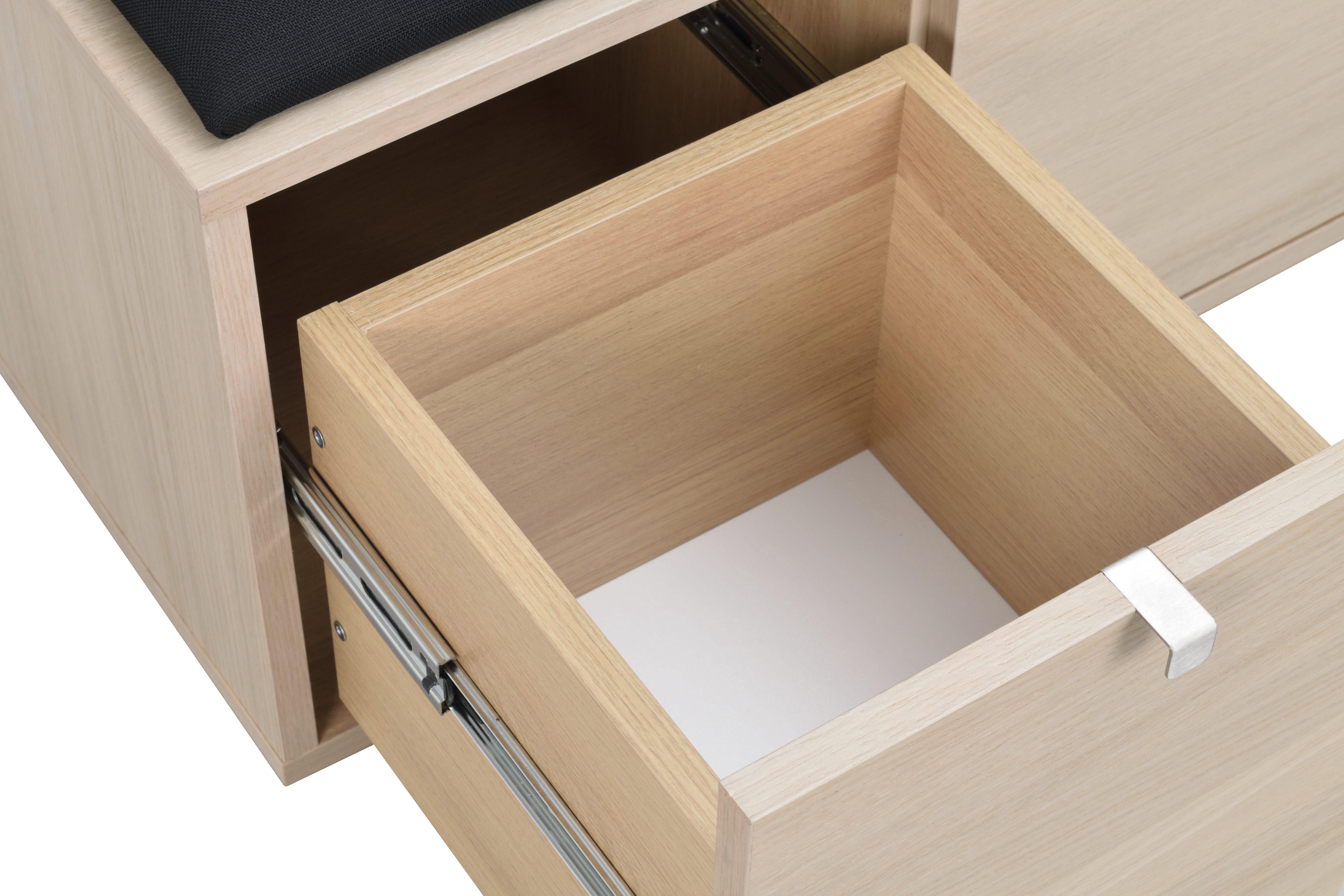 Rowico Home Confetti Bänk 2 Vitpigmenterad/Svart