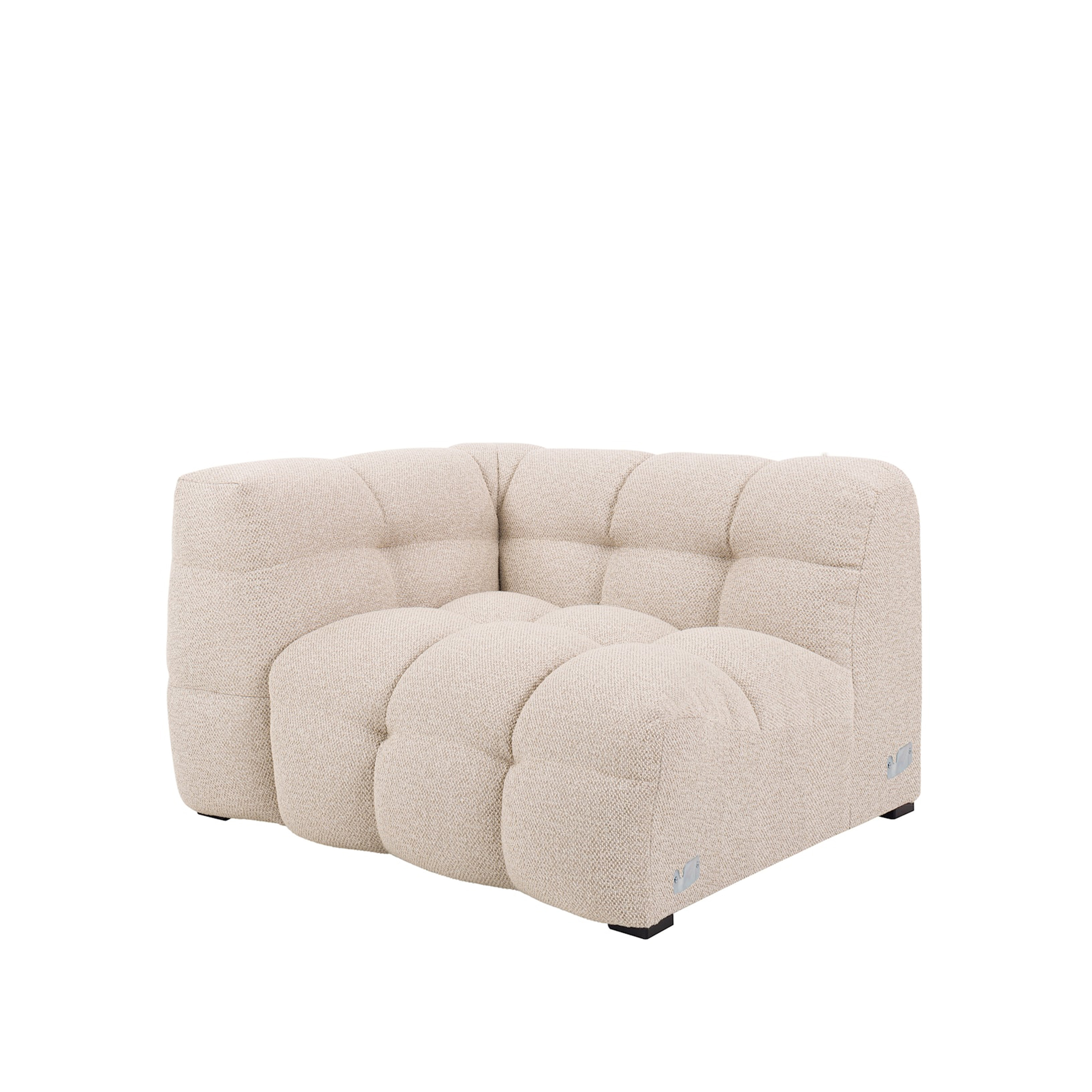 Billie 1-Sitzer Sofa Modul Links Armlehne Beige Bouclé 118cm