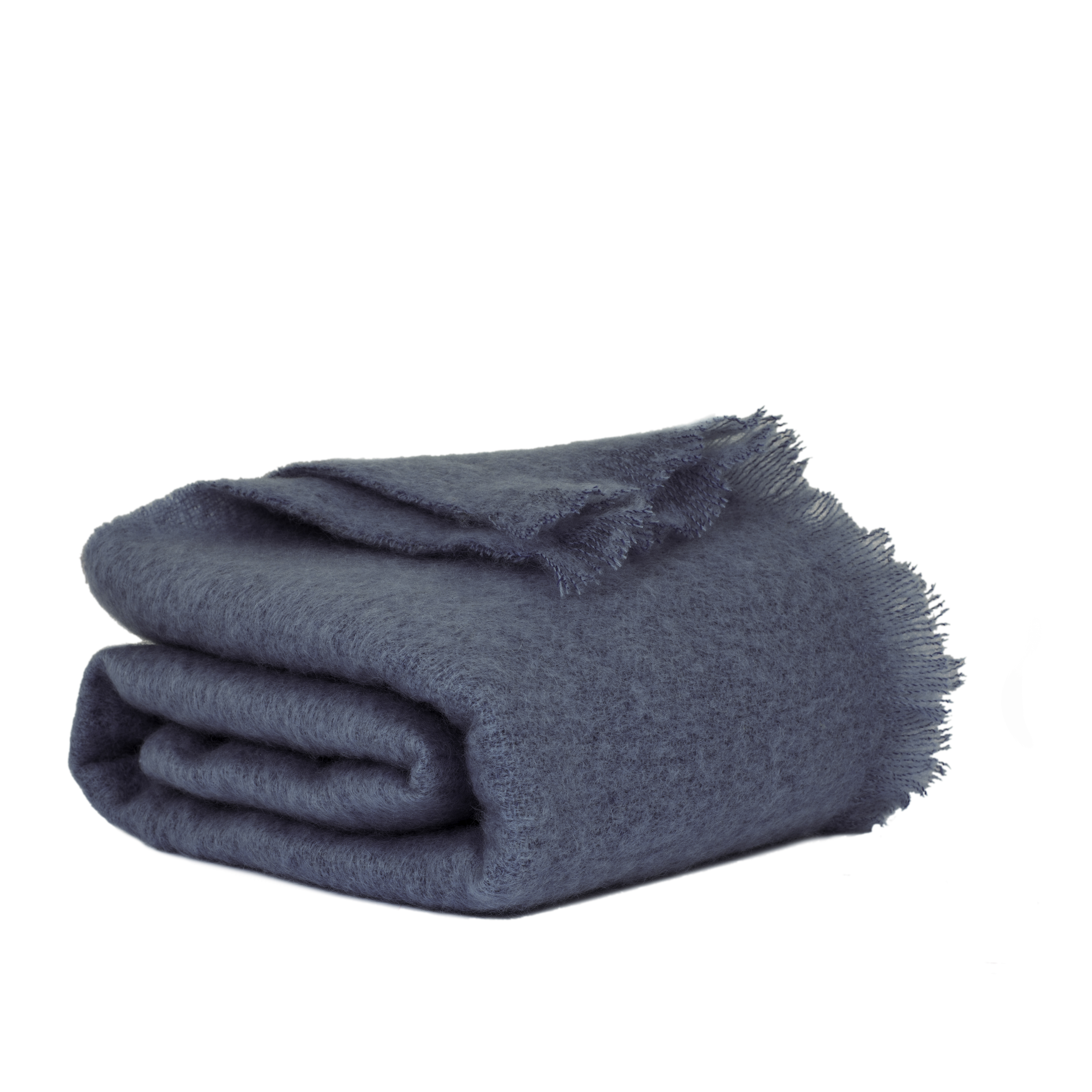 Mille Notti Senzo Pläd Mohair Mörkblå 140x200cm