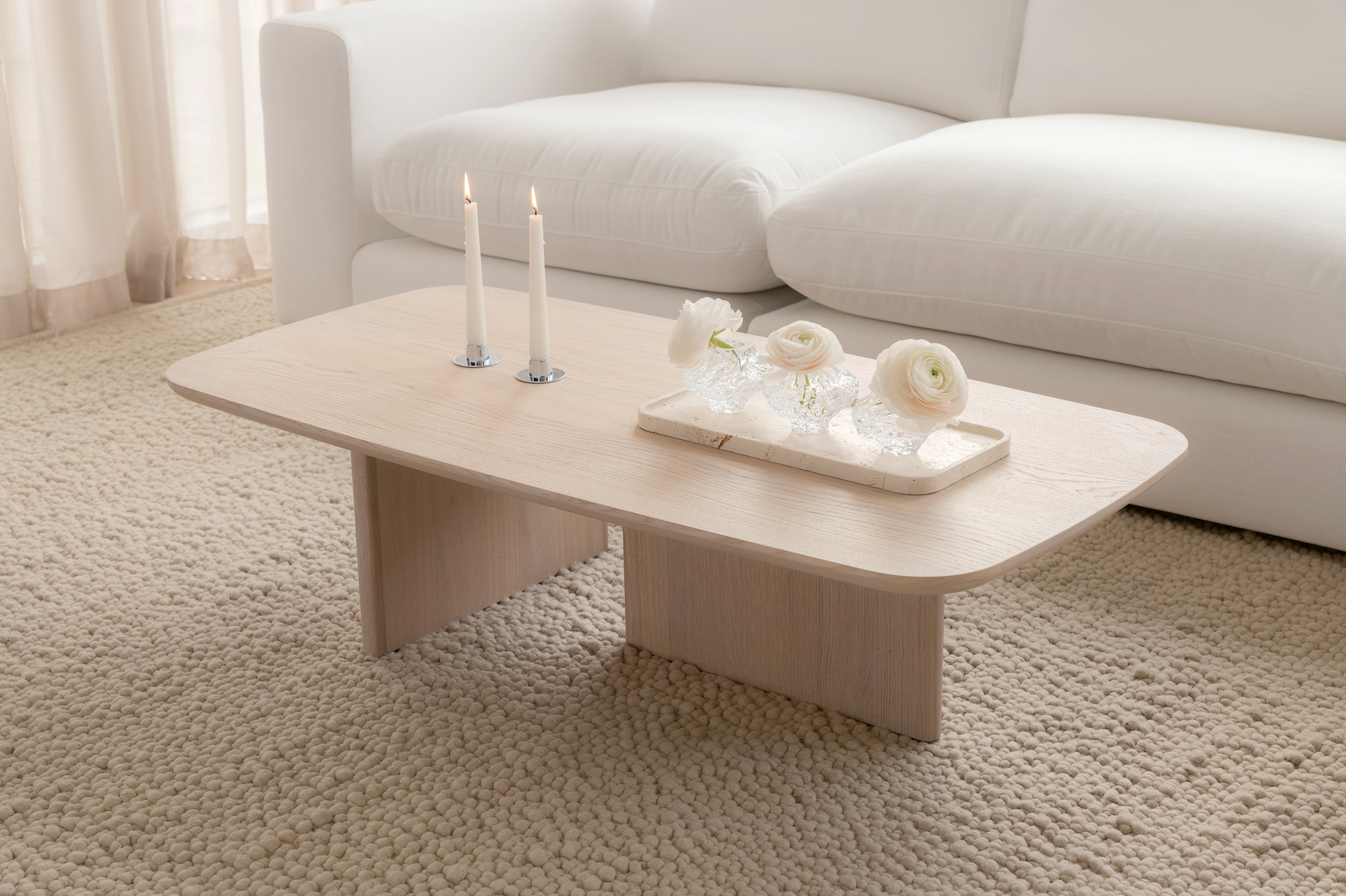 Sleepo Collection Ivy Soffbord Vitoljad Ek 120cm