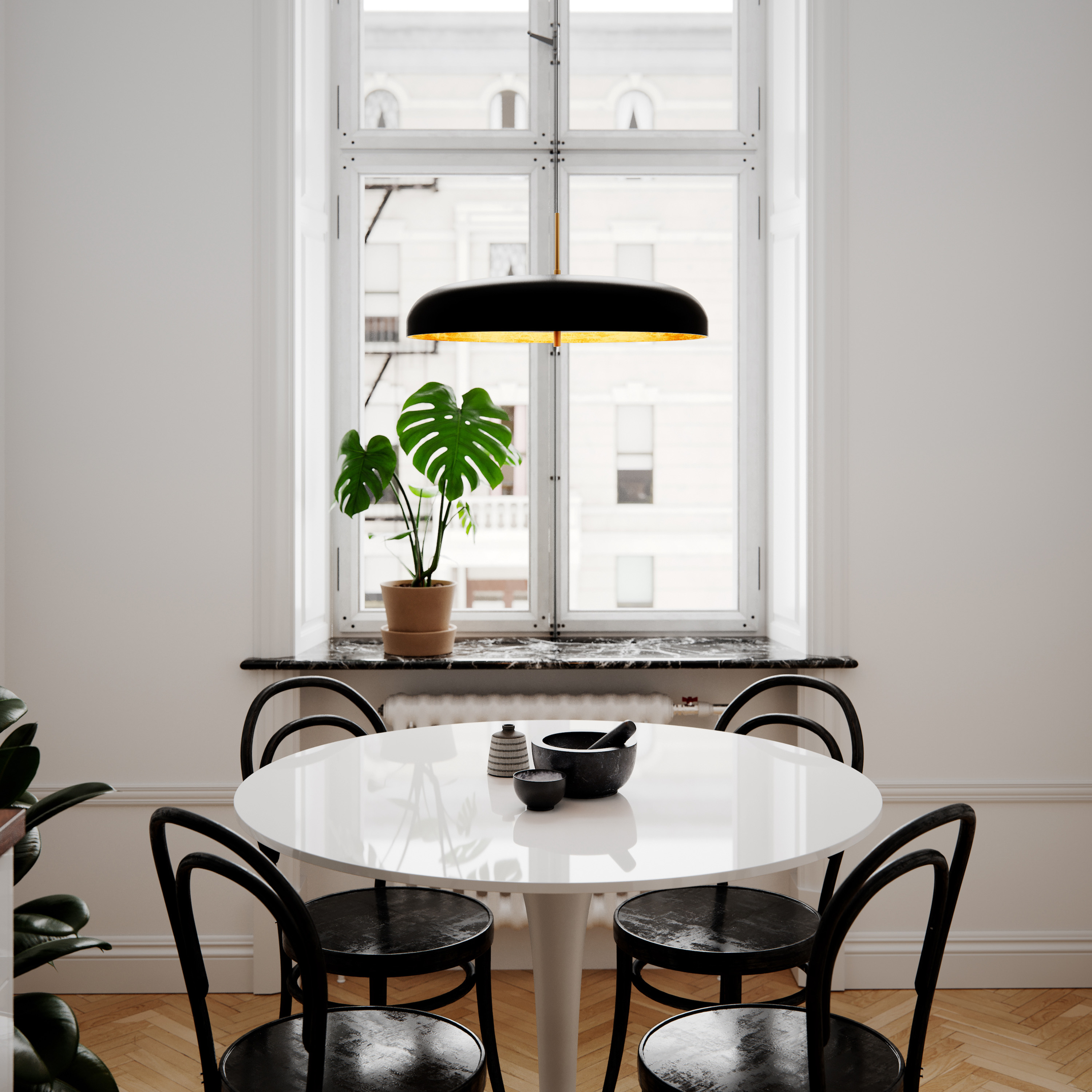 By Rydéns Shelby Taklampa Svart/Guld Ø50