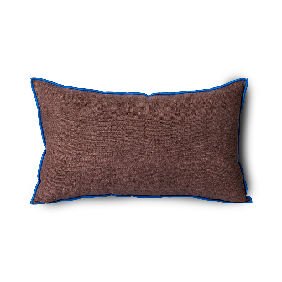 HKliving - Linen Pyntepute Vineyard 50x30 - Brun  - Dekorasjonspute