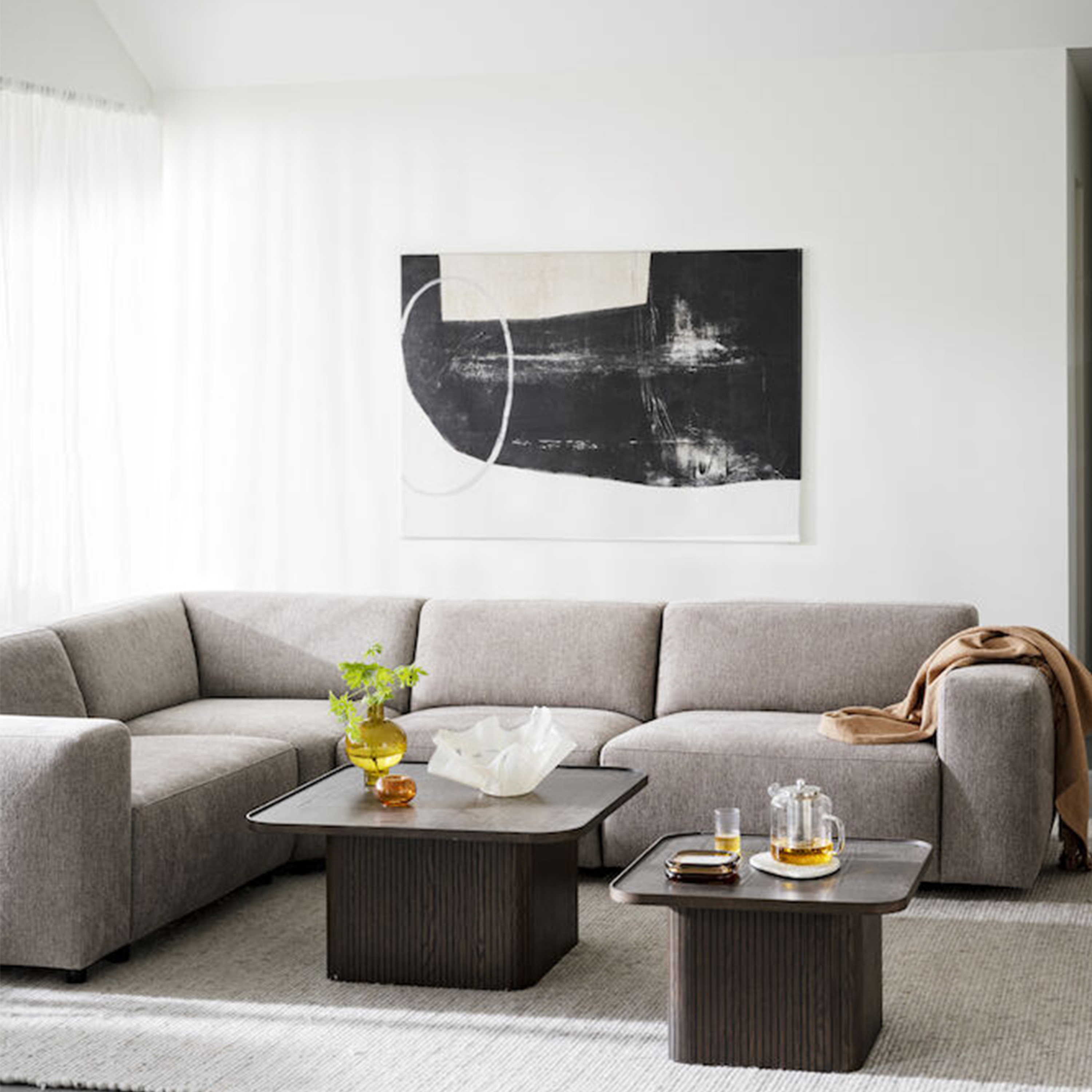 Rowico Home Sullivan Couchtisch Braune Eiche 60x60