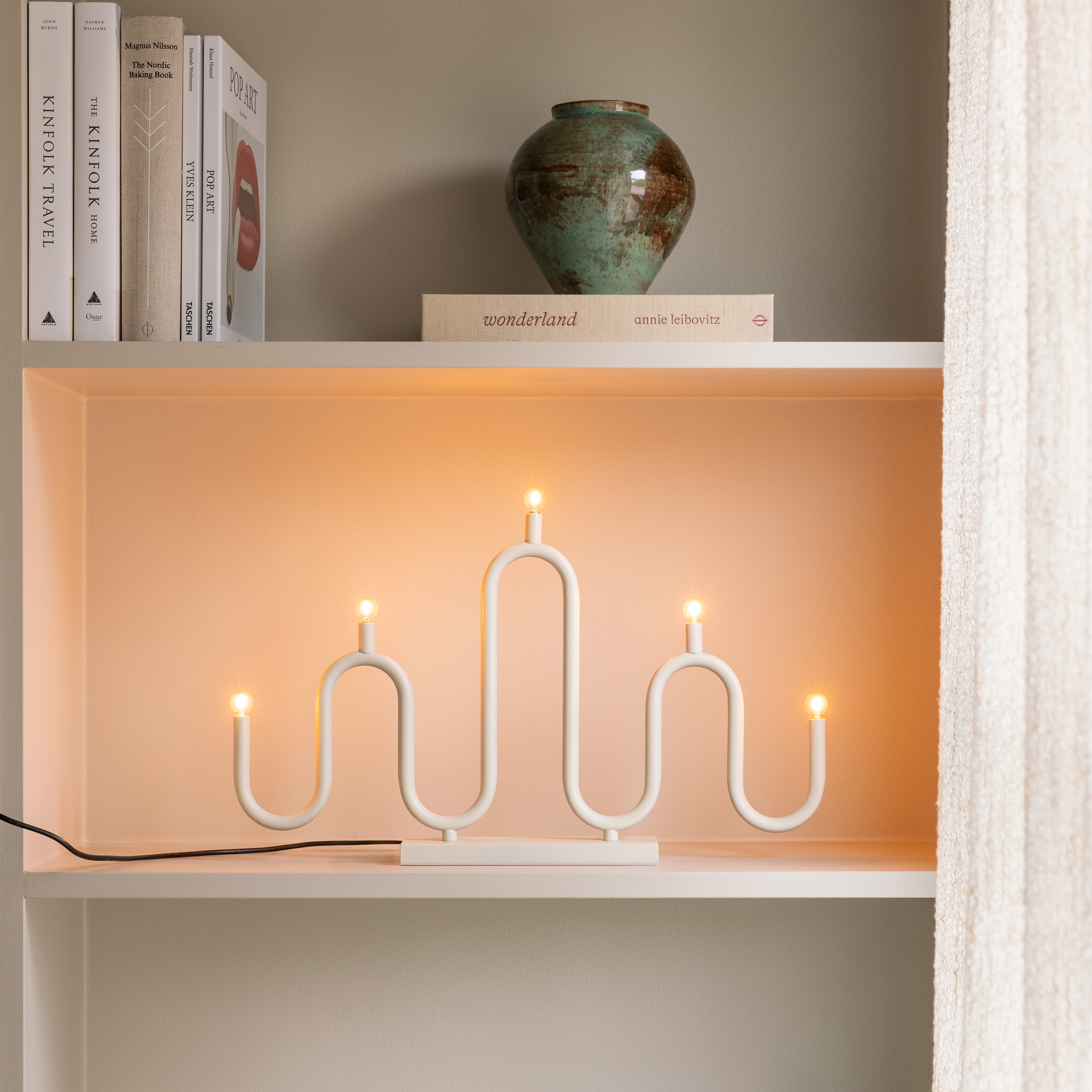 Globen Lighting Noel Adventtikynttelikkö 5 Norsunluu