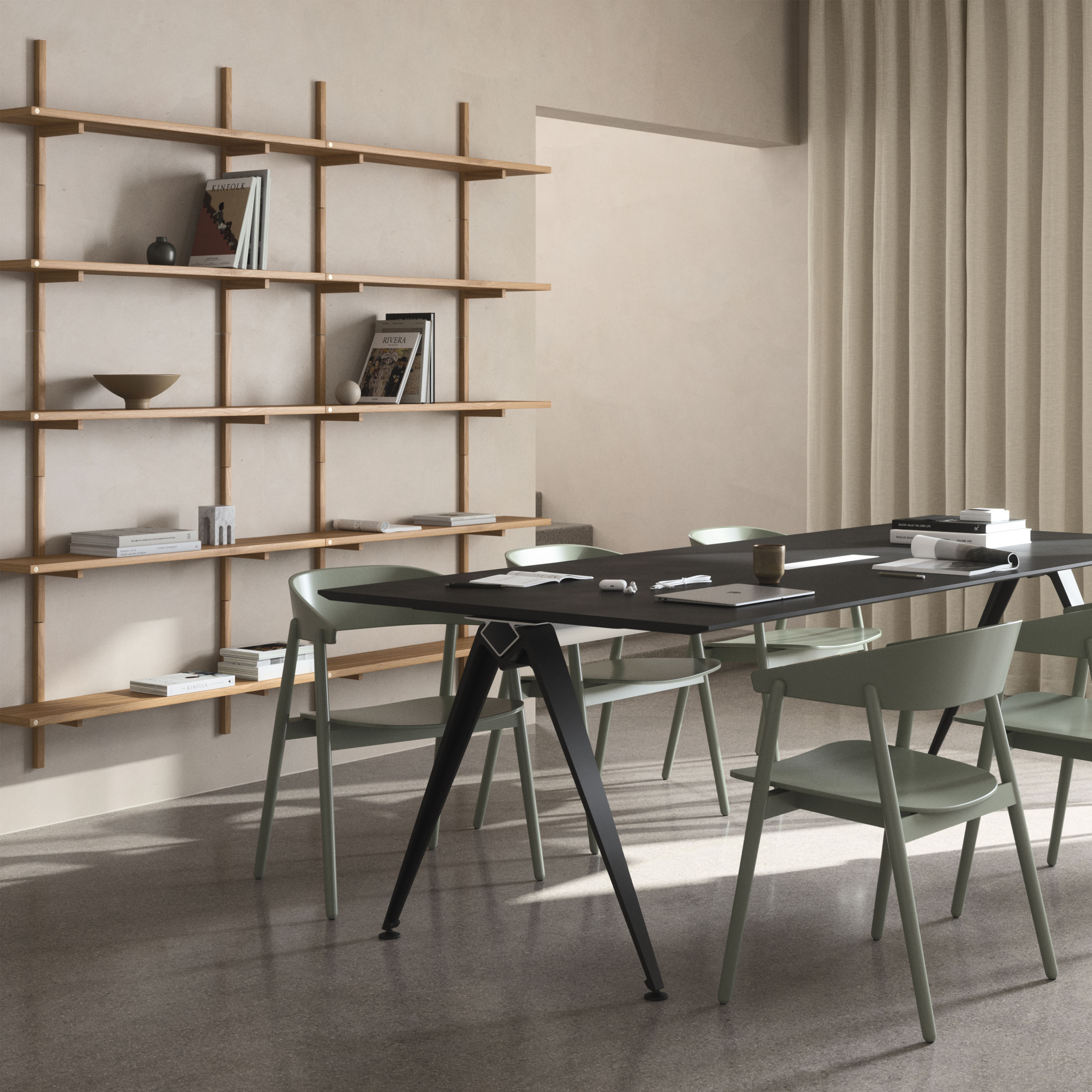 Andersen Furniture A-Light Vägghylla Oljad Ek 90x35