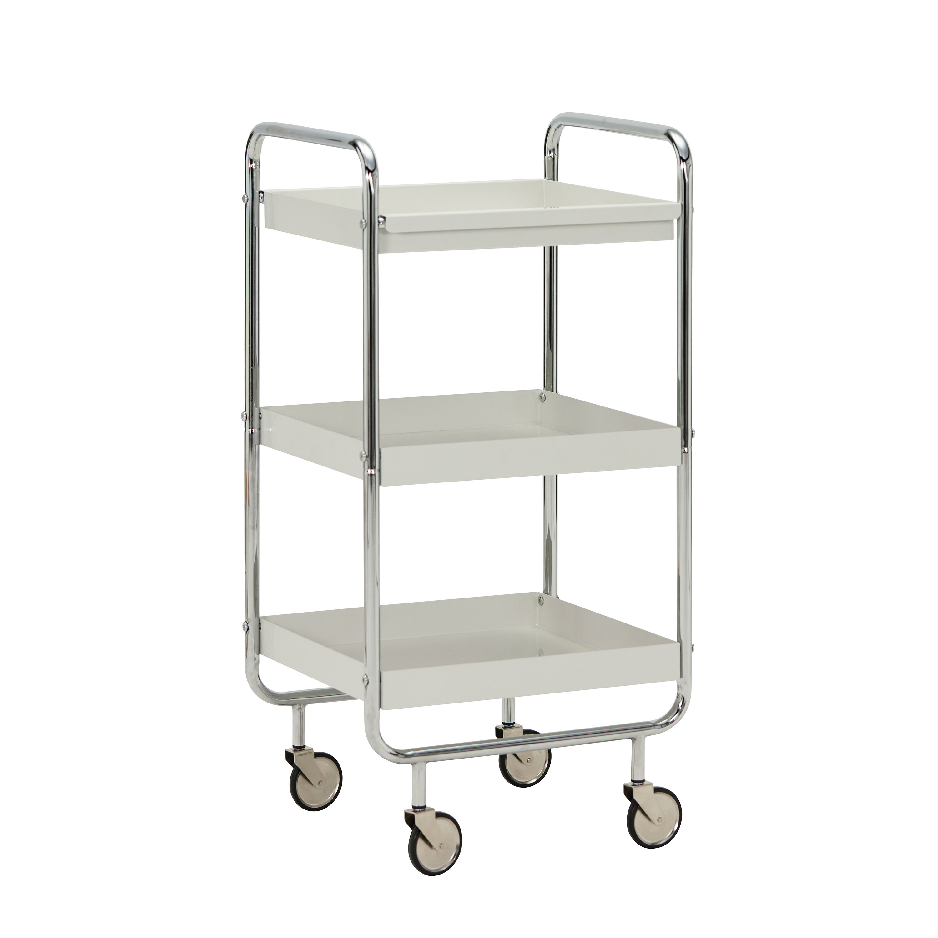 Roll Serveringsvogn Off-White/Silver 42x85