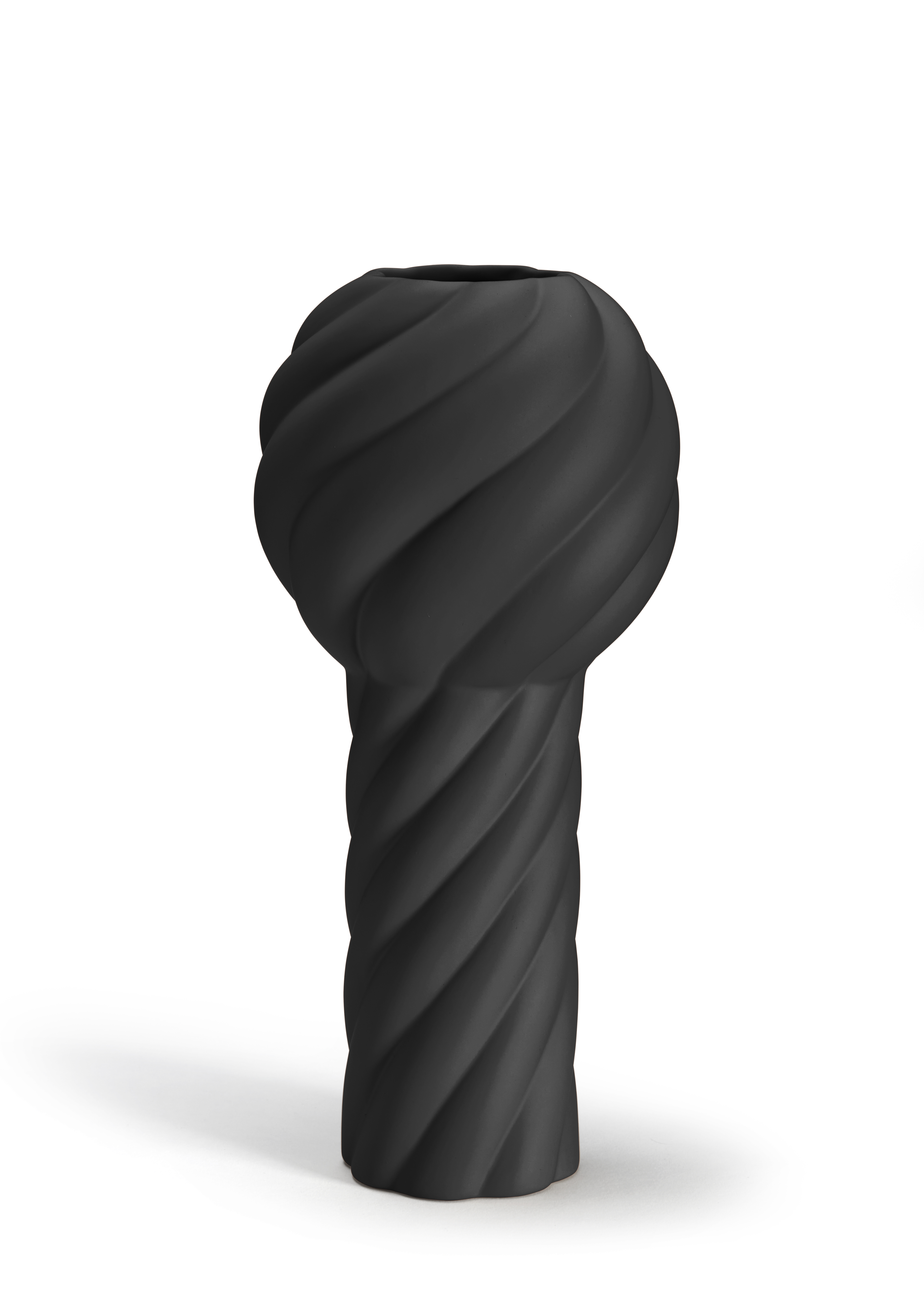 Cooee Design - Twist Pillar Vase Black 34cm - Schwarz