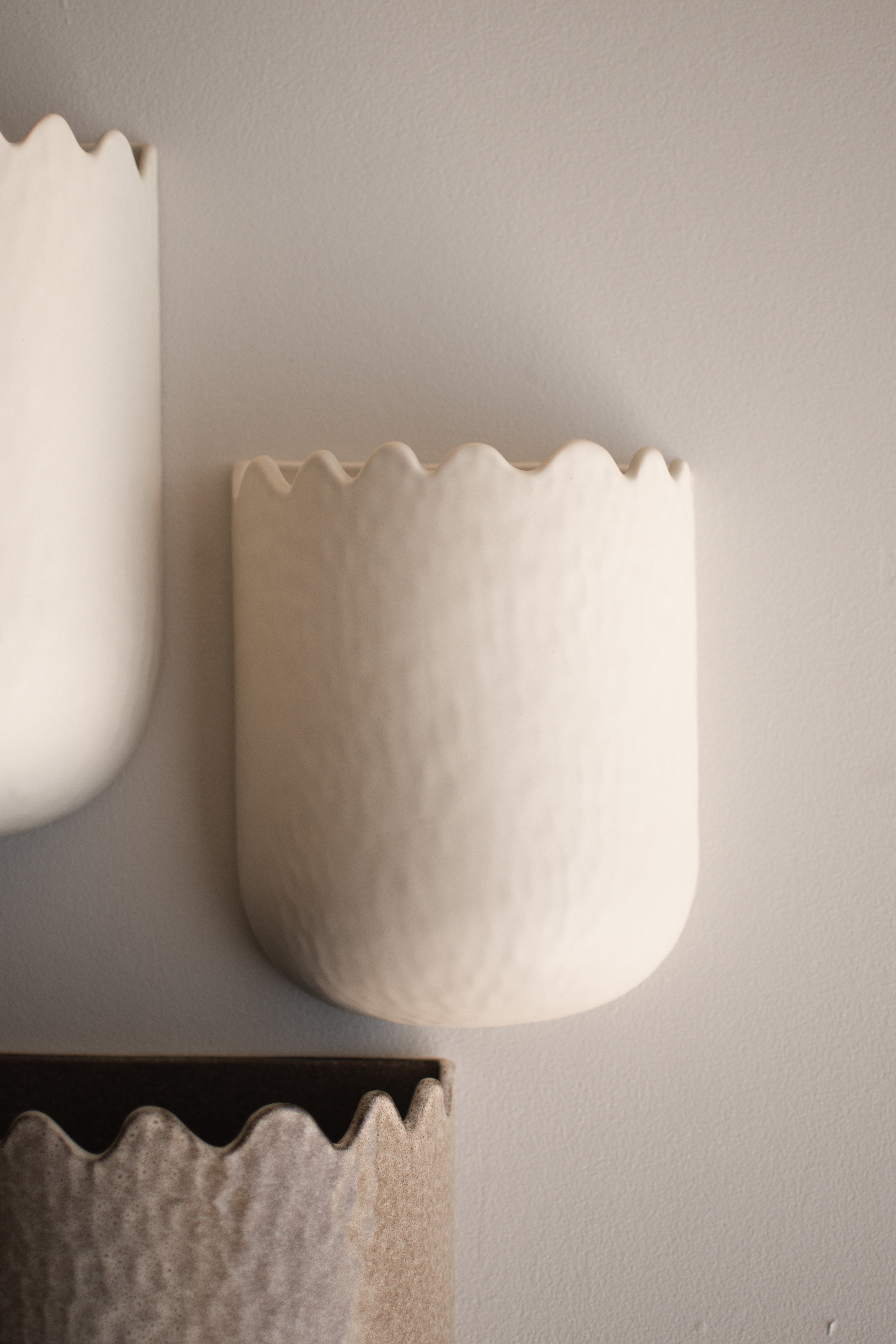 DBKD Flowery Wandtopf Creme Klein