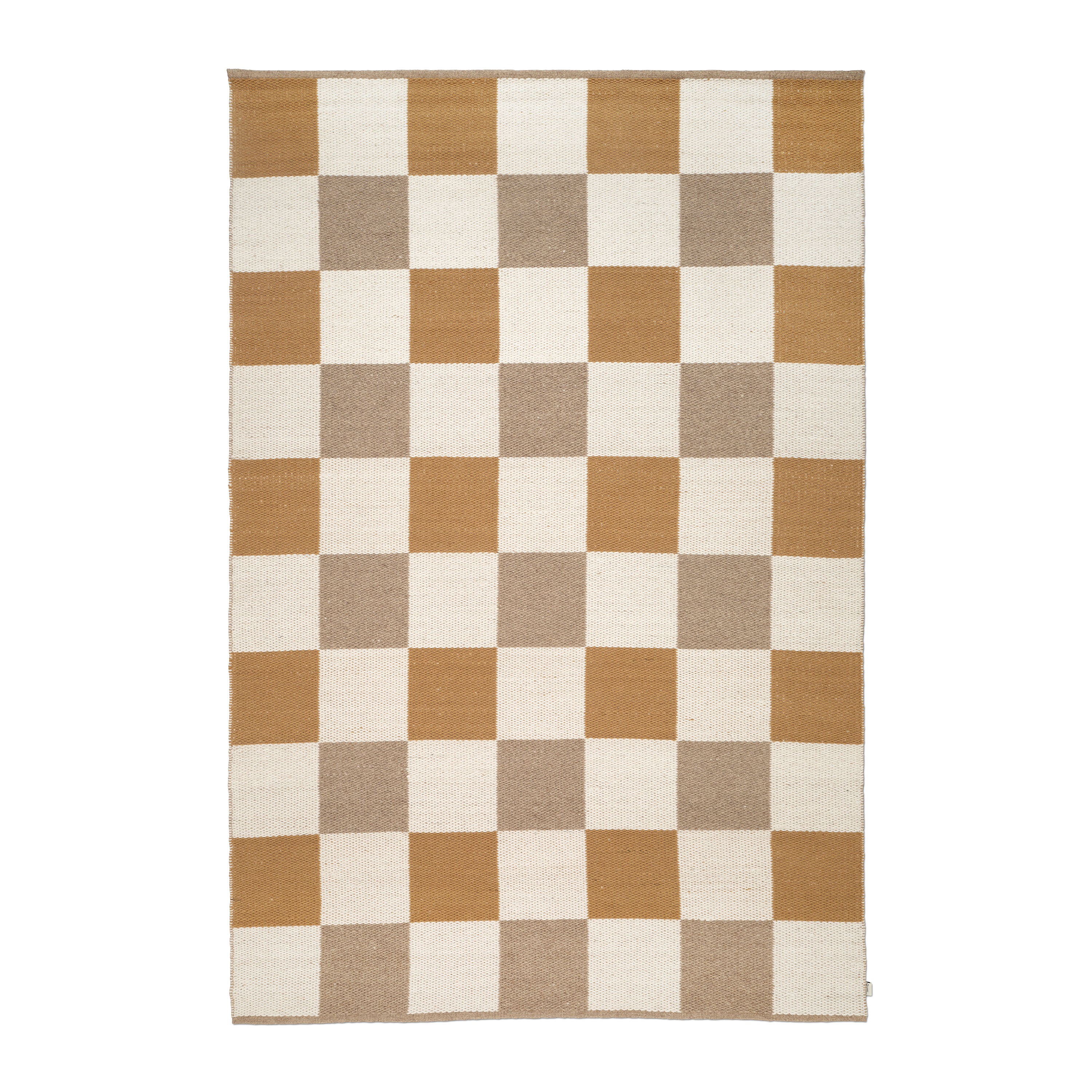 Checked Ullmatta Yellow/Natural 200x300