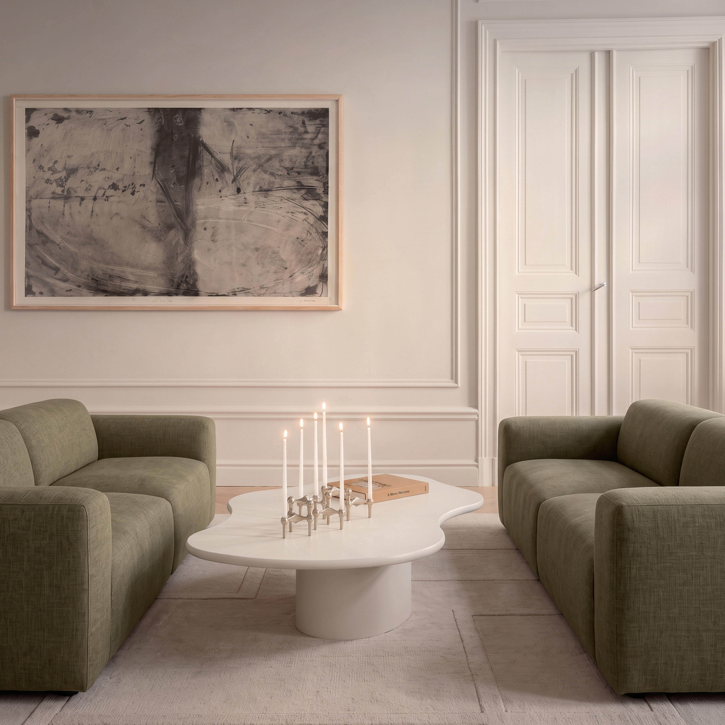 Thalia 3-sits Soffa Green 232cm