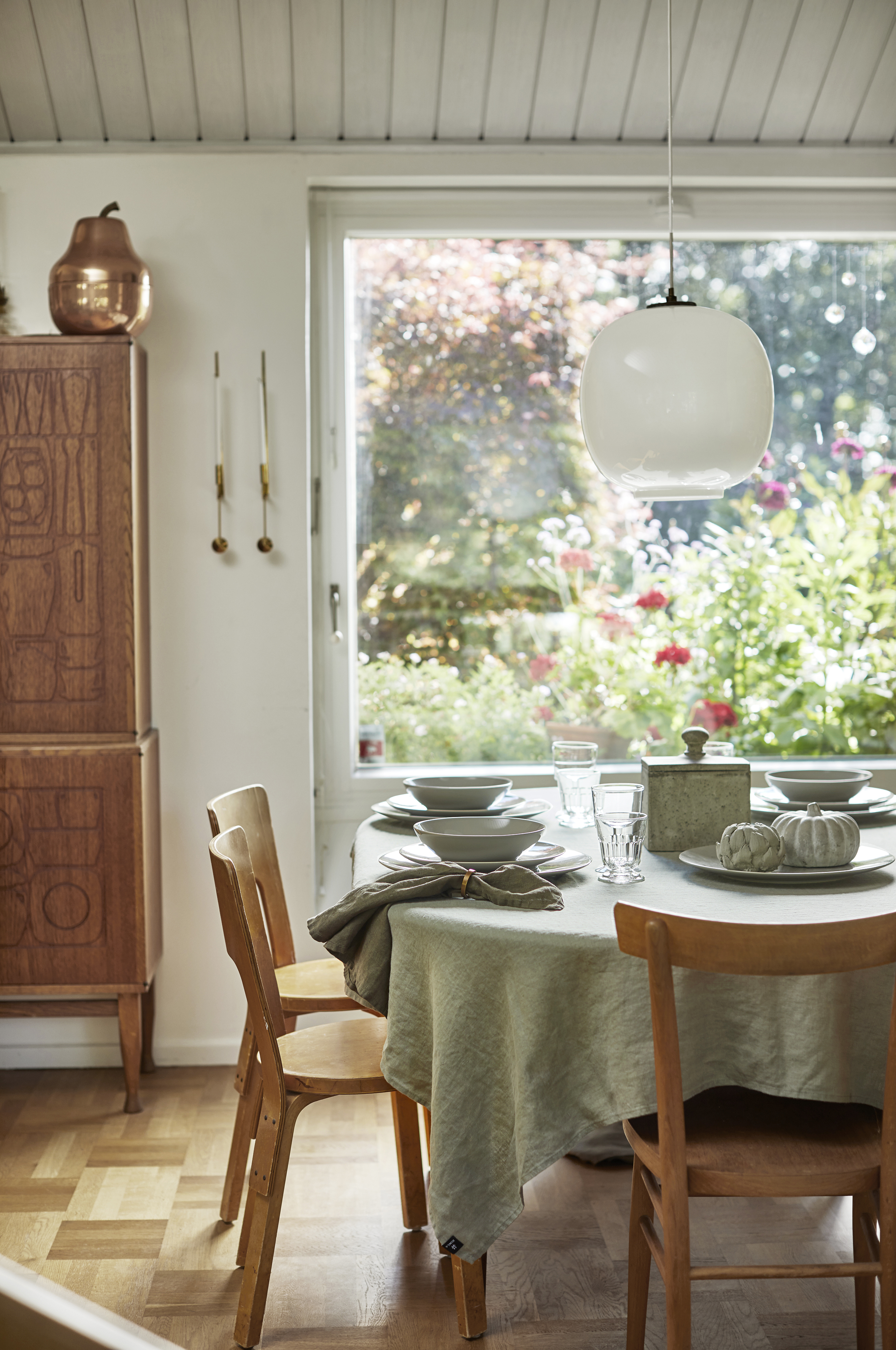 Himla Sunshine Linne Servett Sage 4-pack