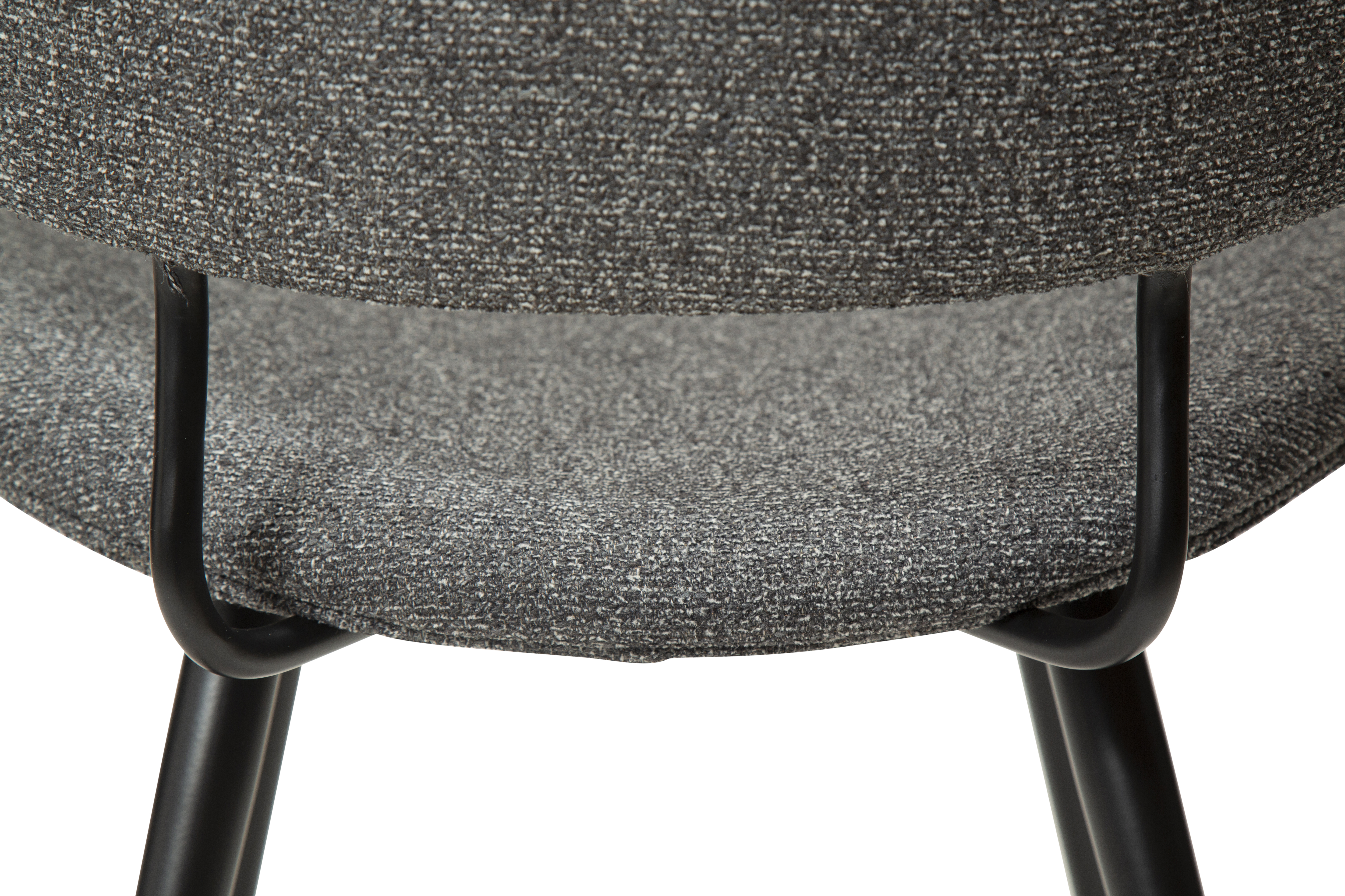 Dan Form Napoleon spisestol boucle grå/svart