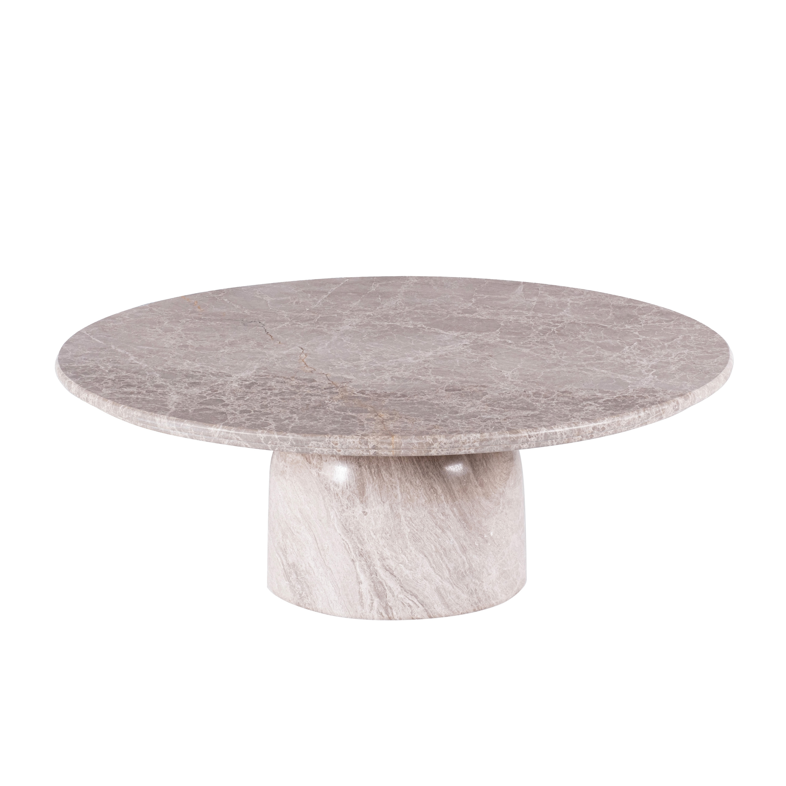 Nicola Soffbord Marmor Greige Ø110