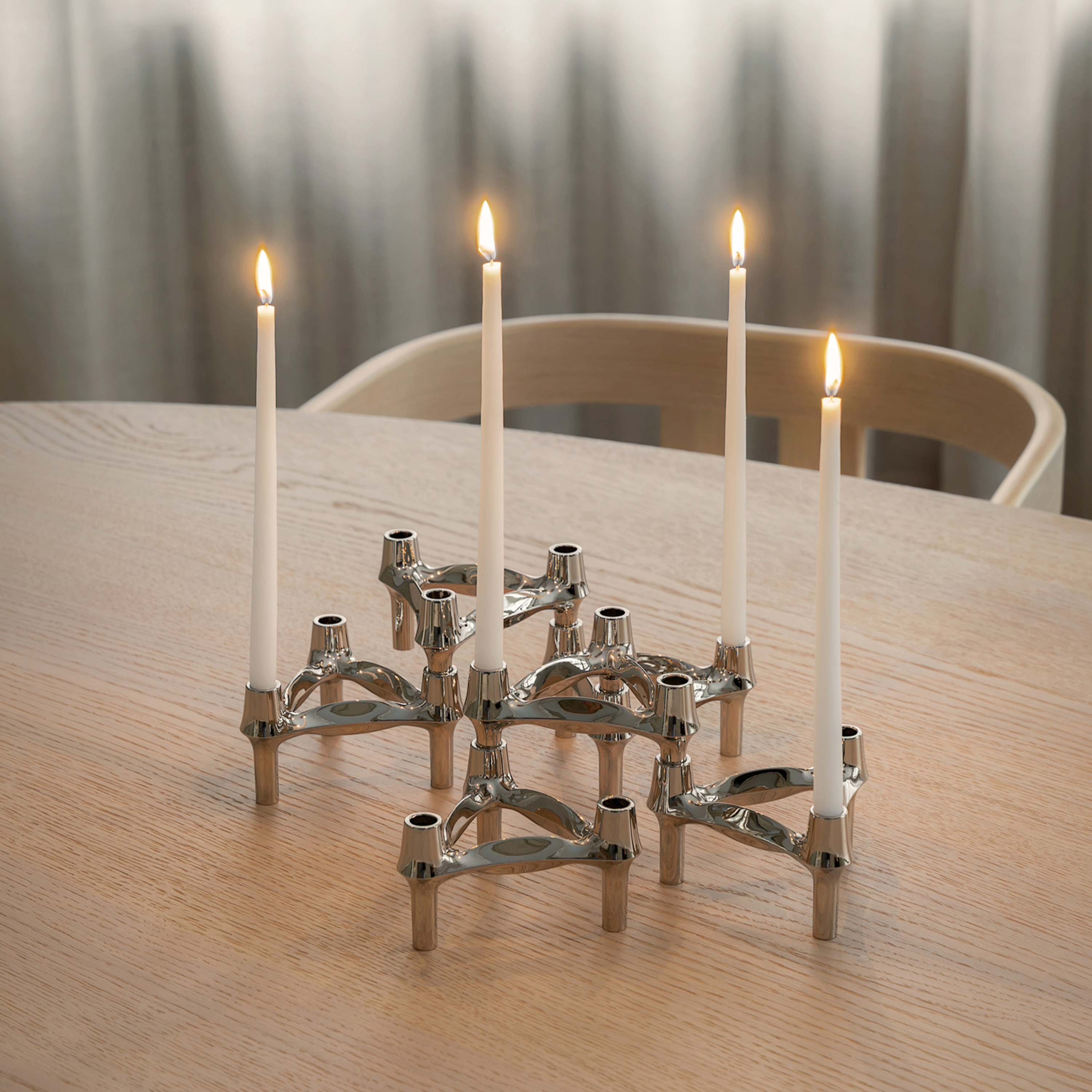 Stoff STOFF Nagel BMF Kynttilänjalka Chrome 3-pakkaus