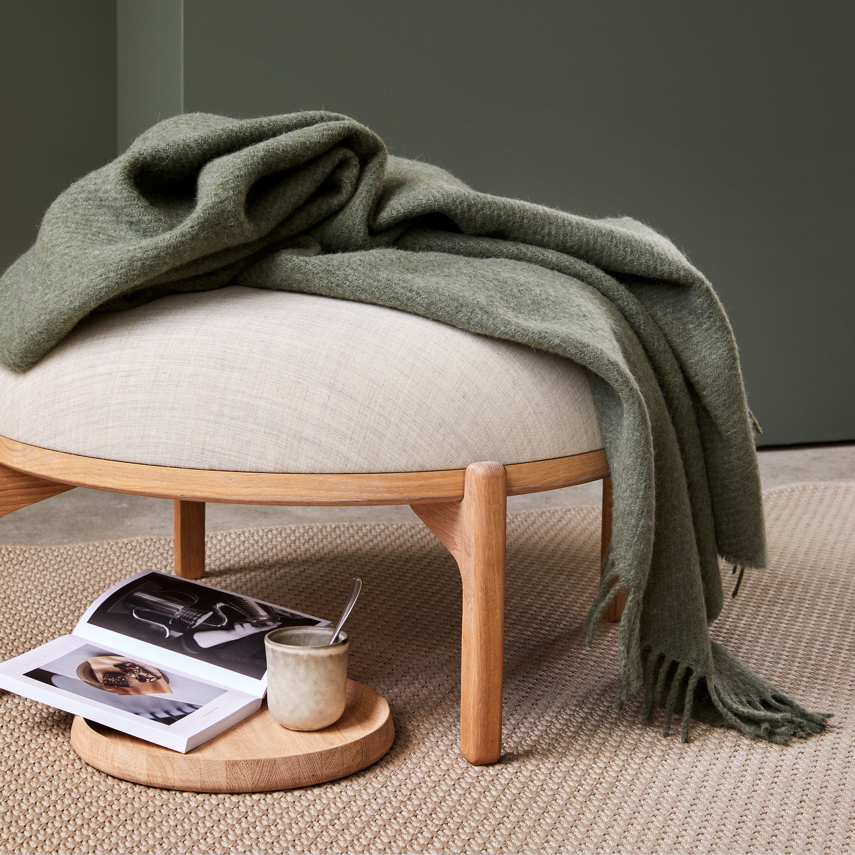 Høie Falketind Pläd Grön 120x180