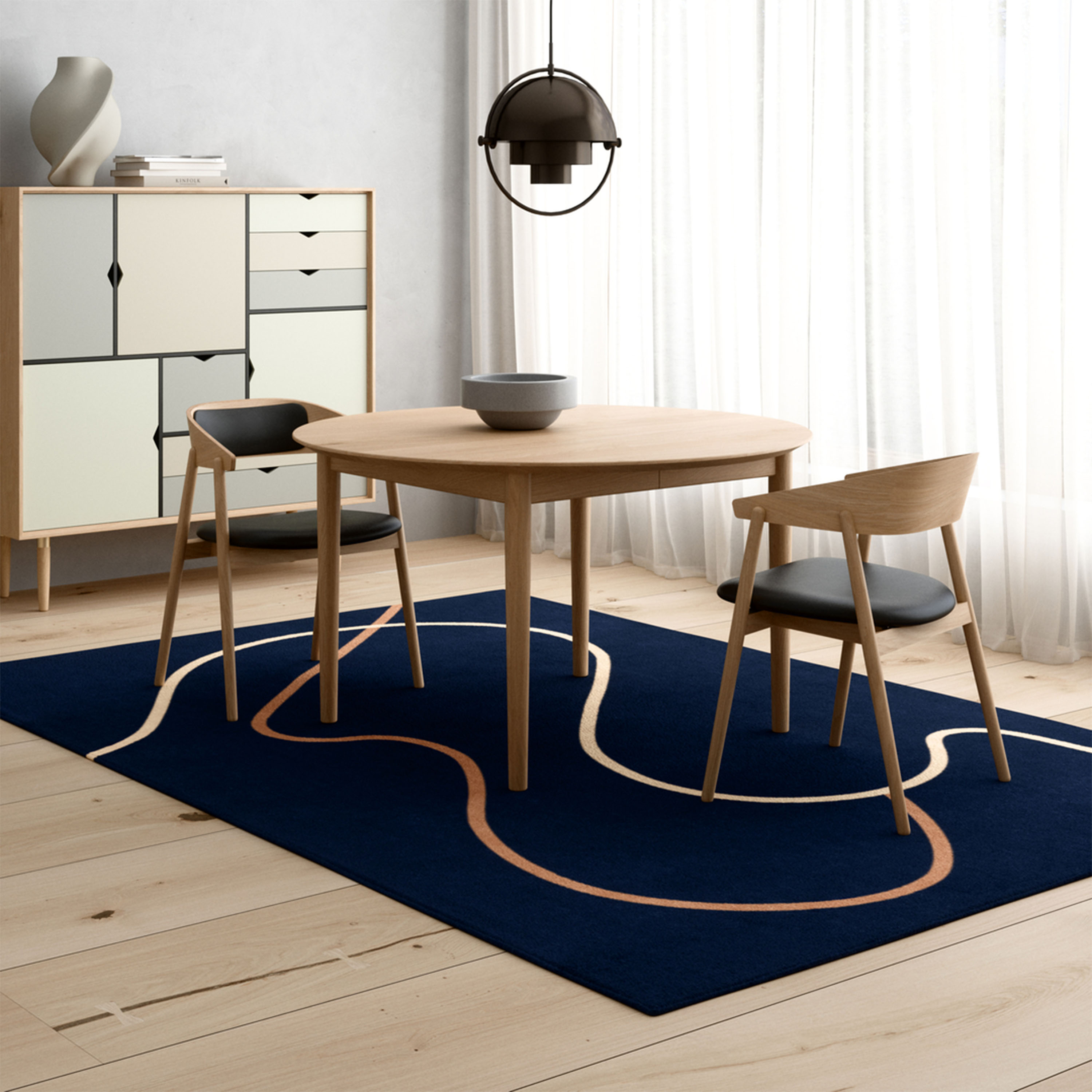 Andersen Furniture AC2 Armstol Delpolstret Eik/Svart Lær