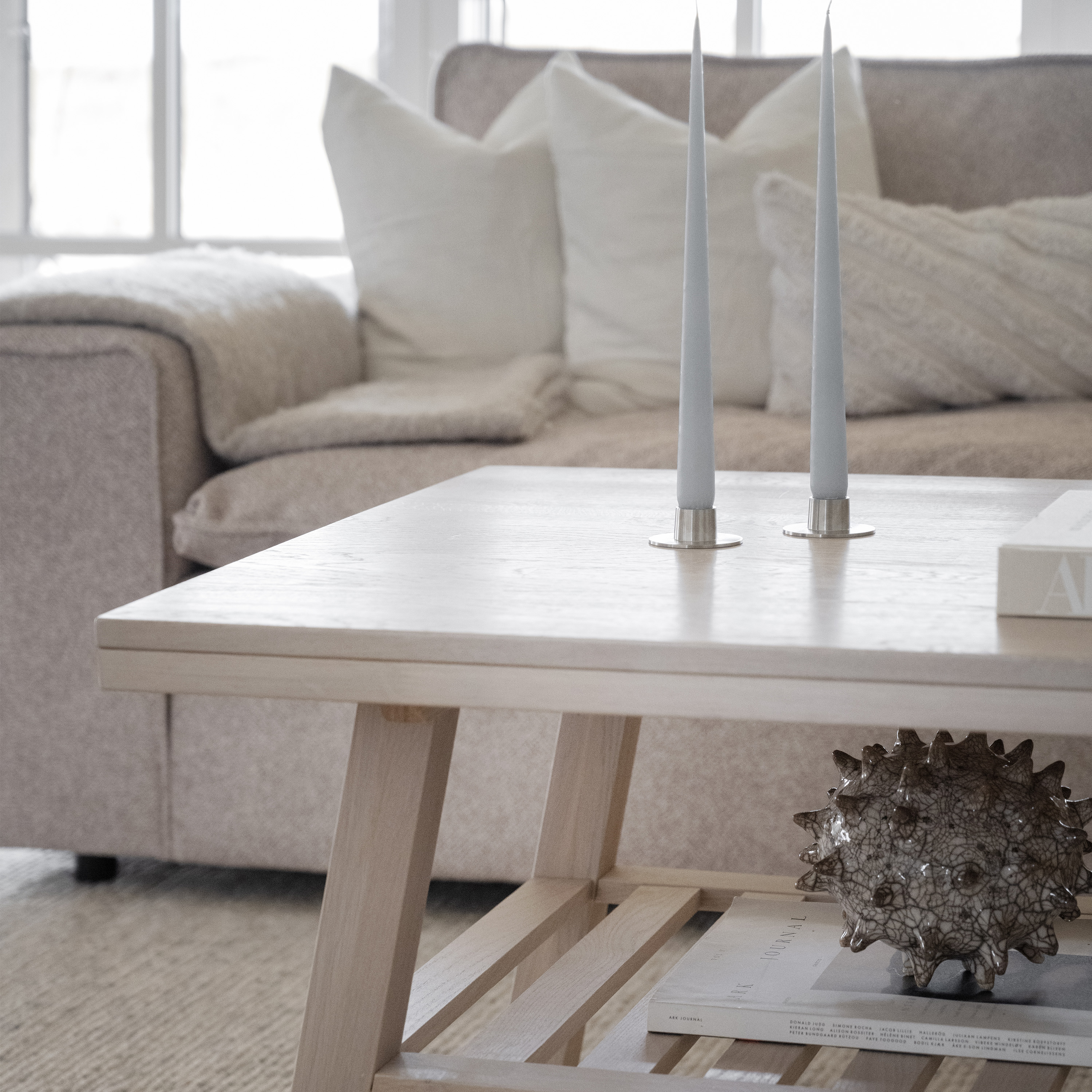 Rowico Home Brooklyn Couchtisch Weiß pigmentierte Eiche