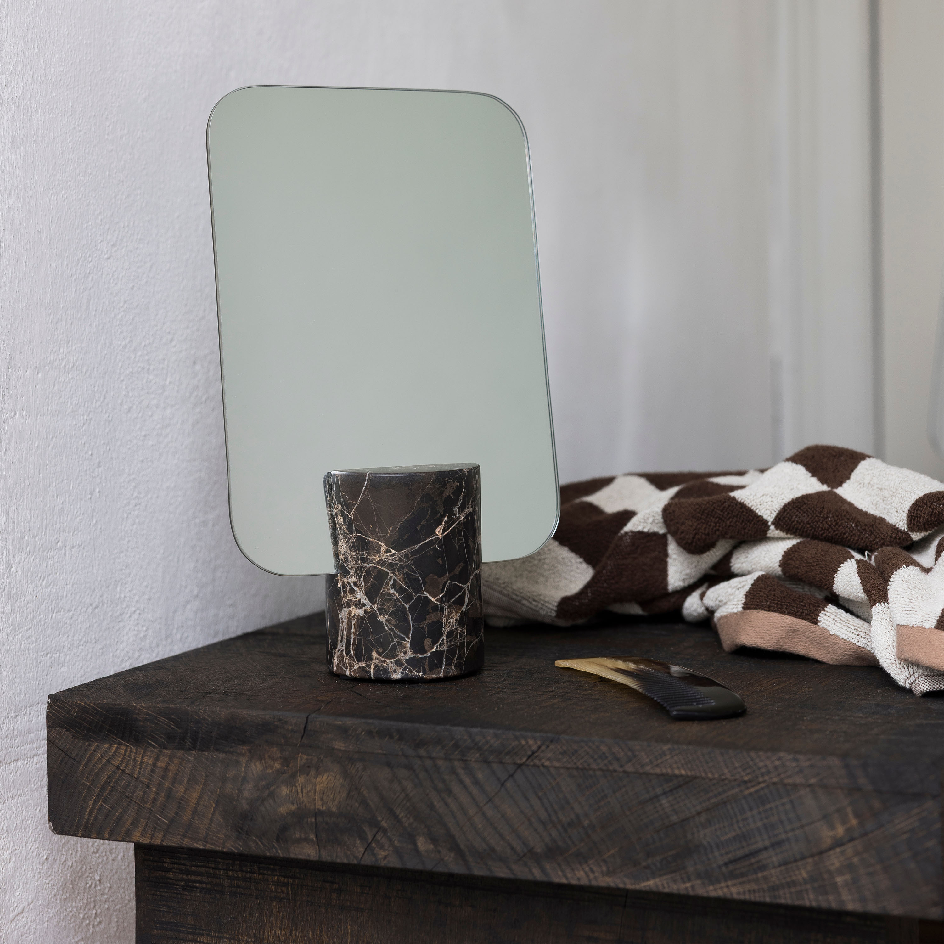 Mette Ditmer Marble Spegel Brown 18x30