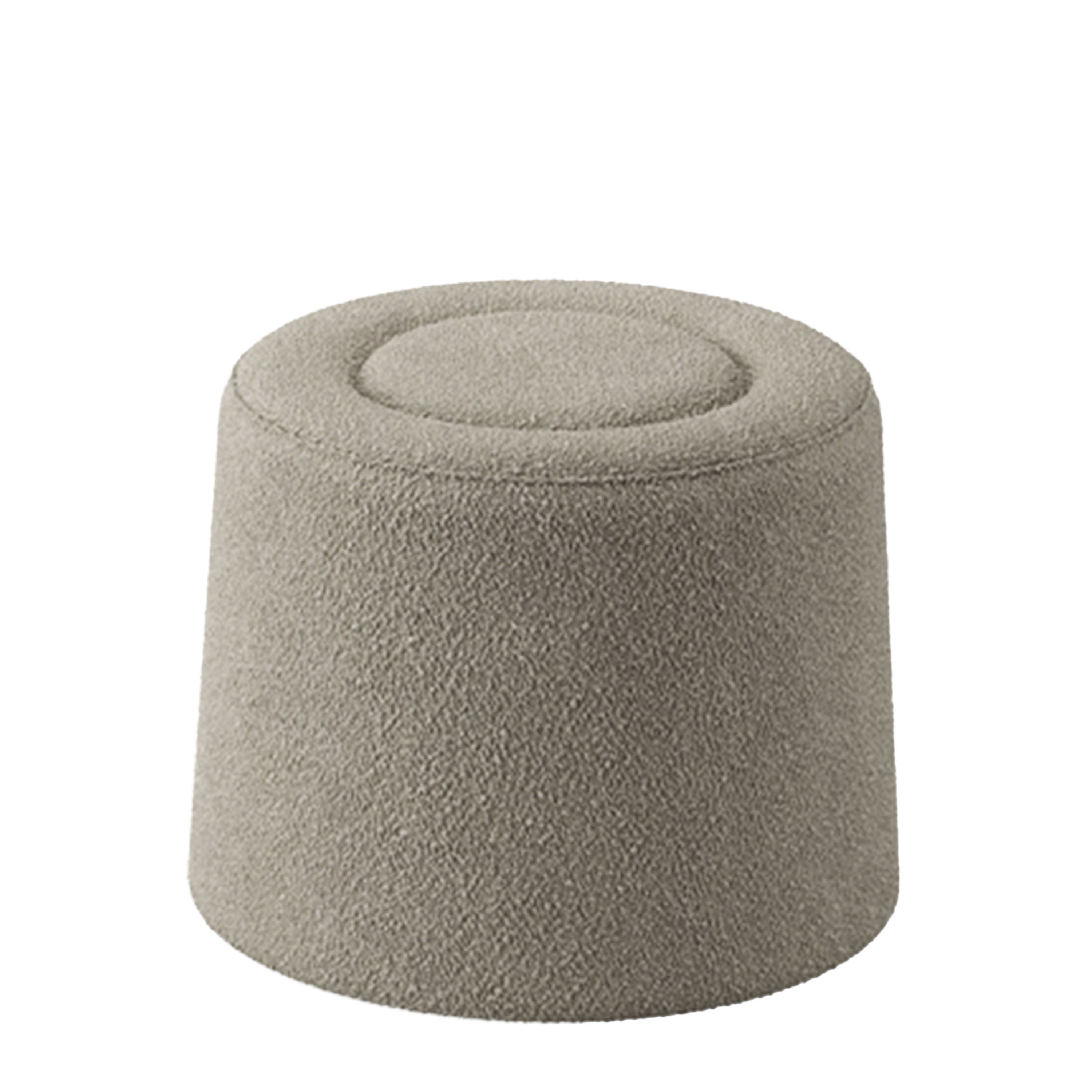 Praline Puff Naturlig bouclé Ø52