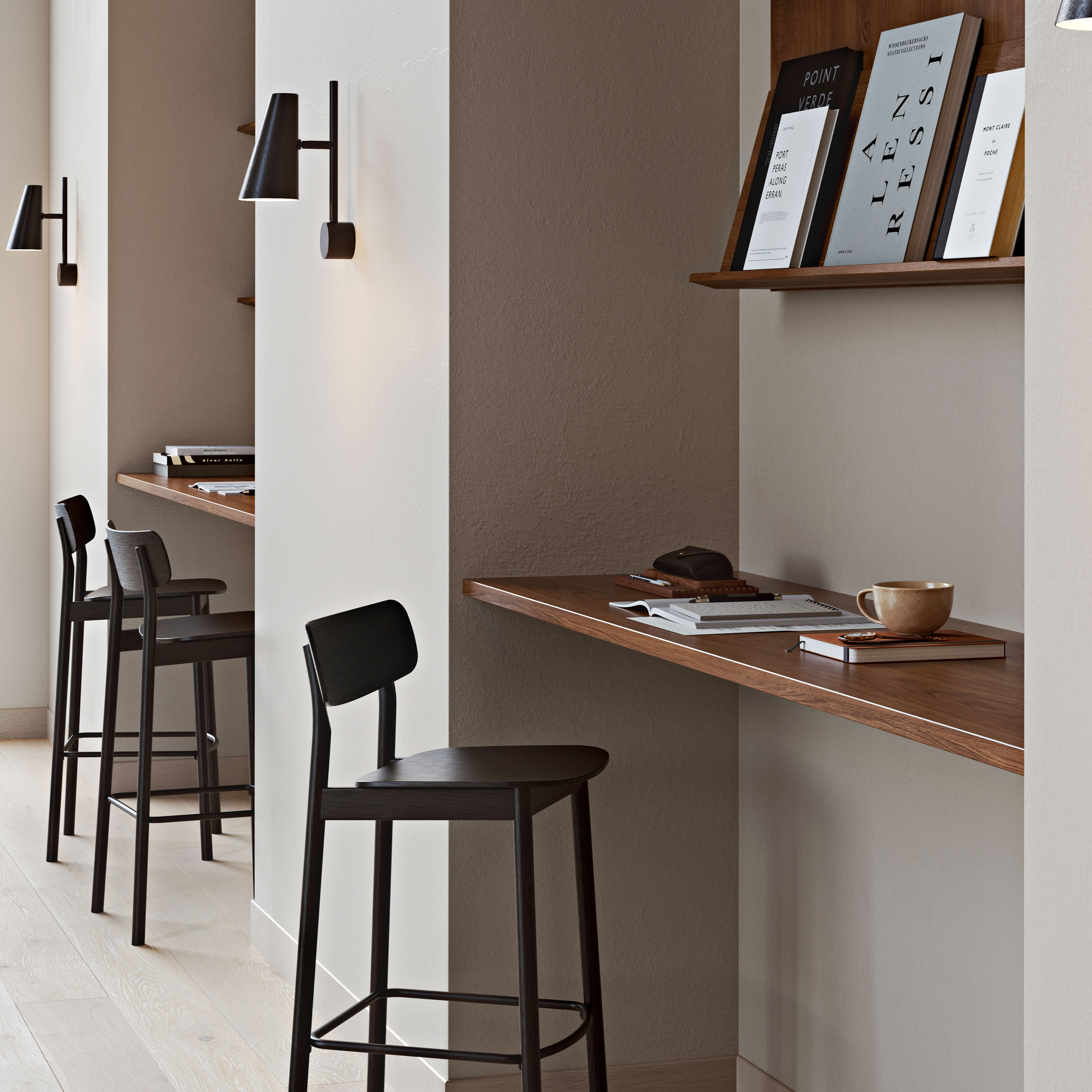 Woud Cono Seinävalaisin Musta 33 cm