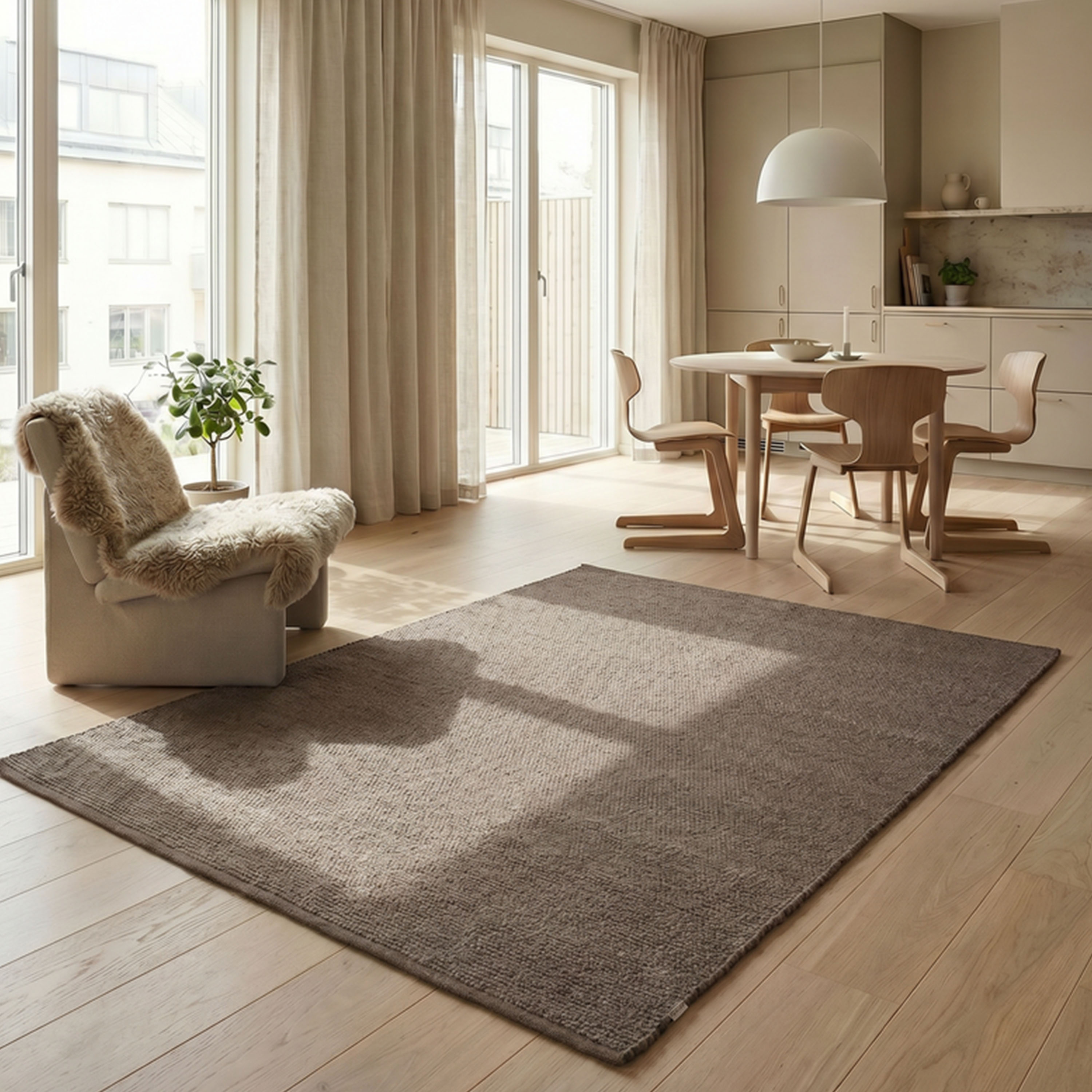Classic Collection Merino Ullteppe Brun 170x230
