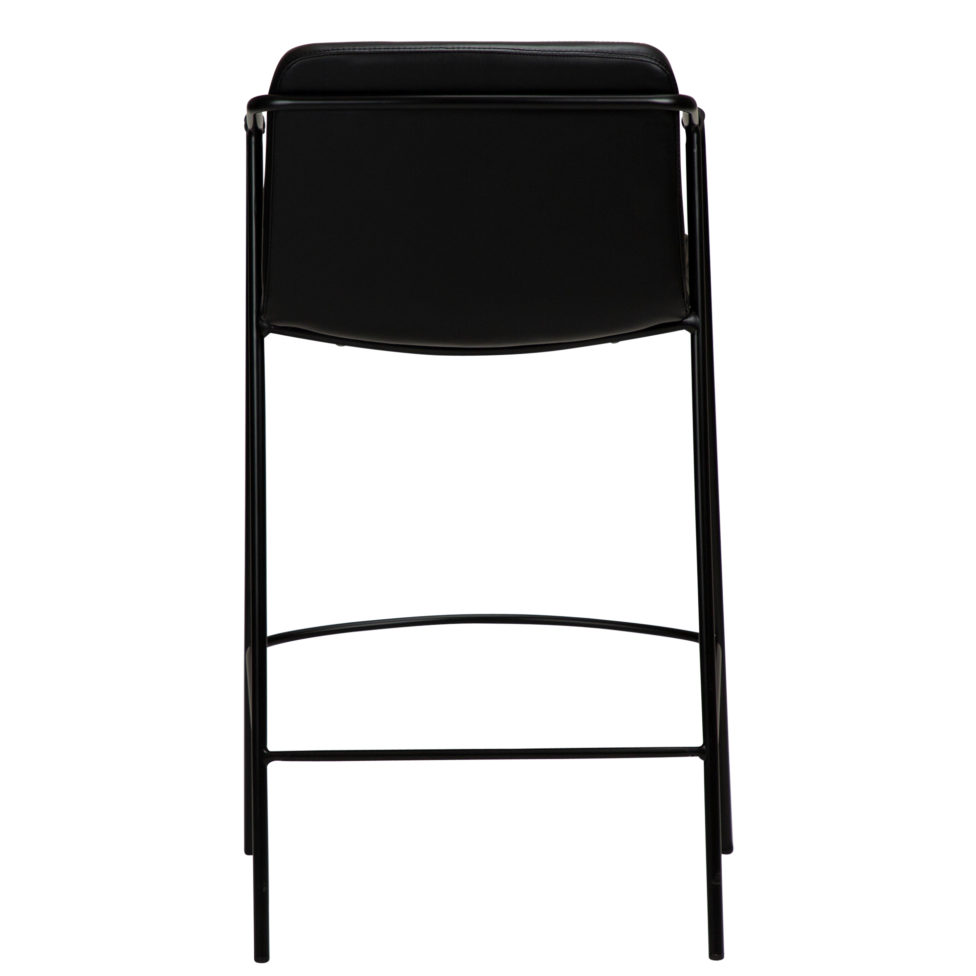 Dan Form Boto Barstol Kunstlær Svart