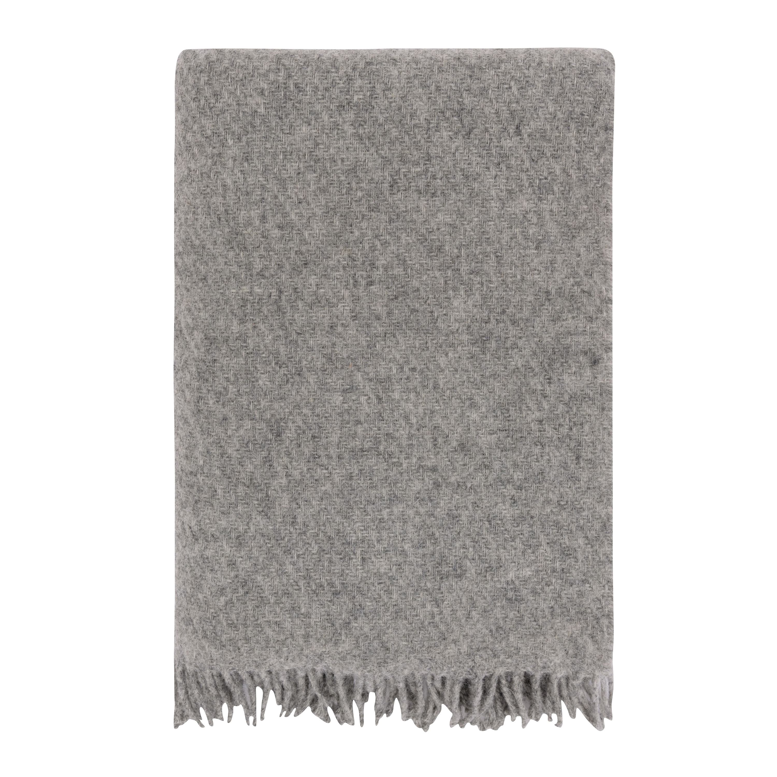 Høie Falketind Pläd Naturlig Grå 120x180