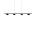 Clyde Taklampa Svart 115cm