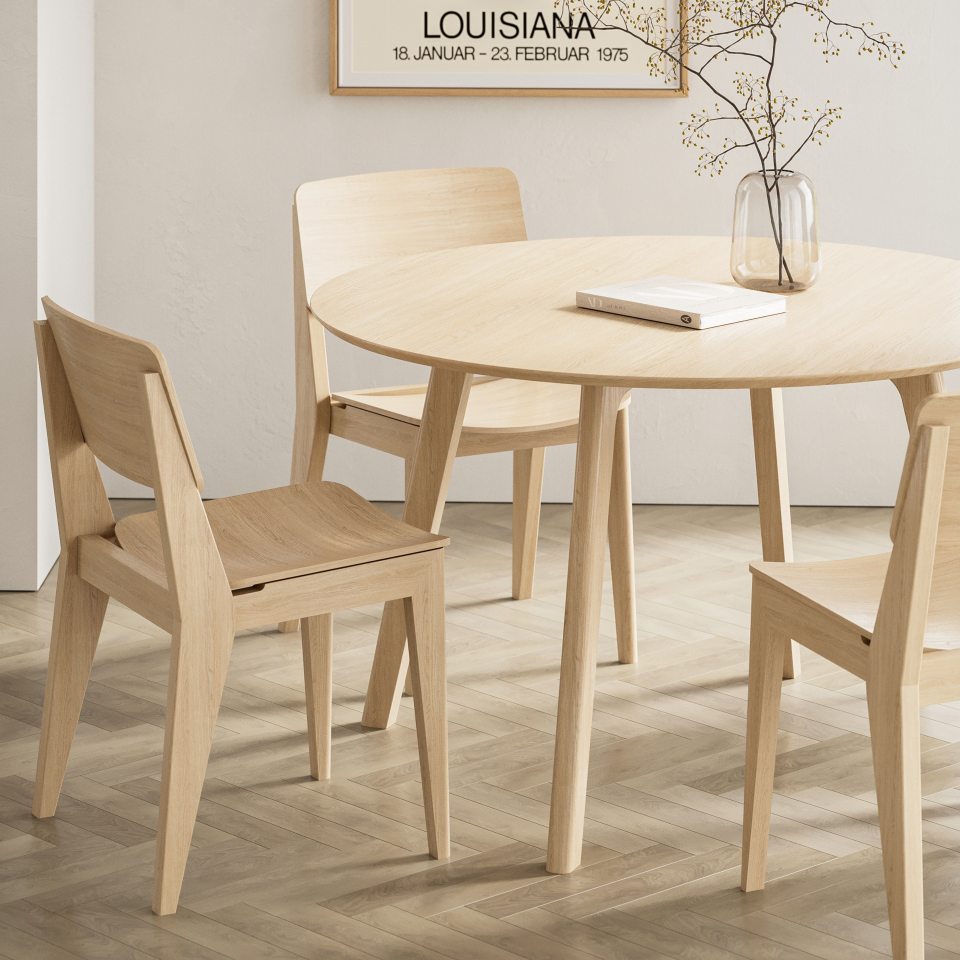 Cinas Elvo Tisch aus Bambus Ø120