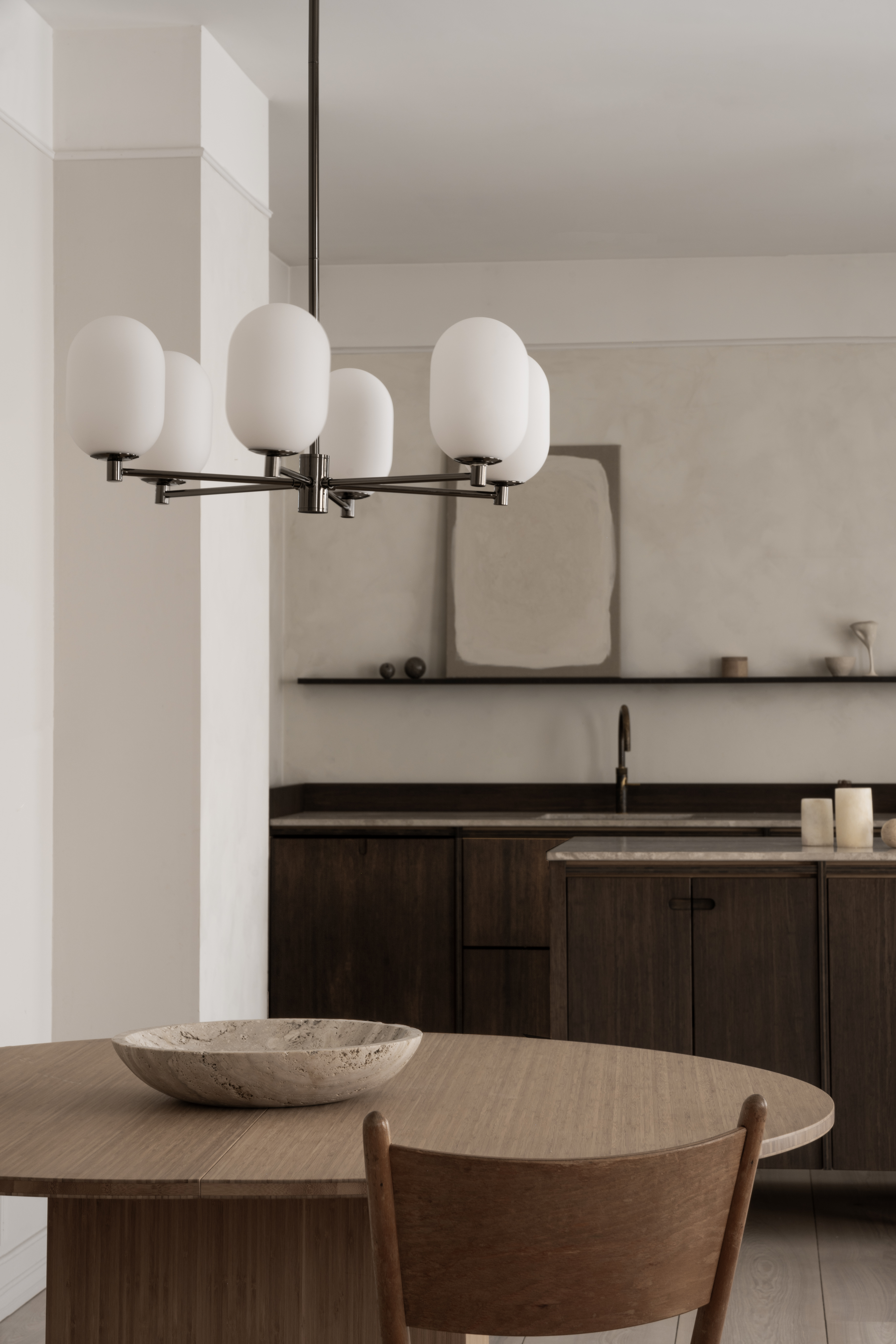 Watt &amp; Veke Noor Taklampa Opal/Black 65cm