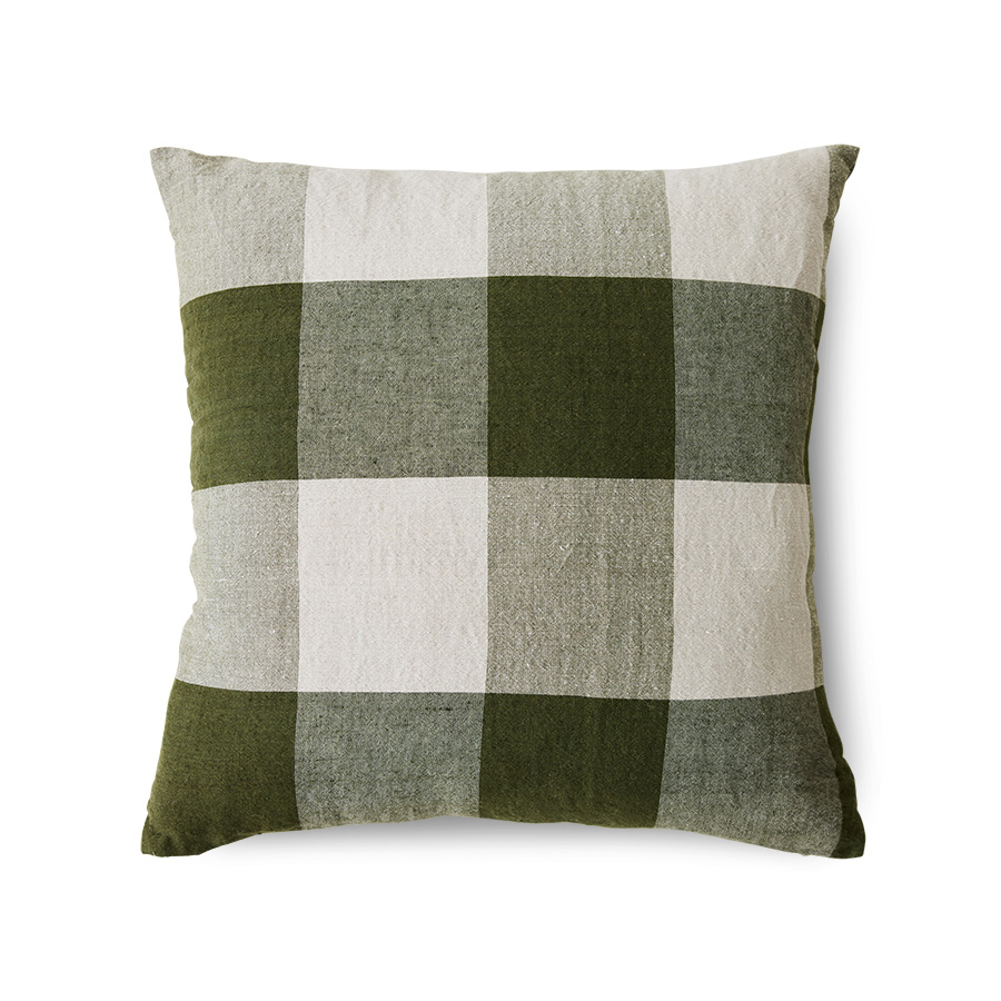 HKliving - Woven Koristetyyny Lowlands 50x50 Valkoinen - 100% Linne