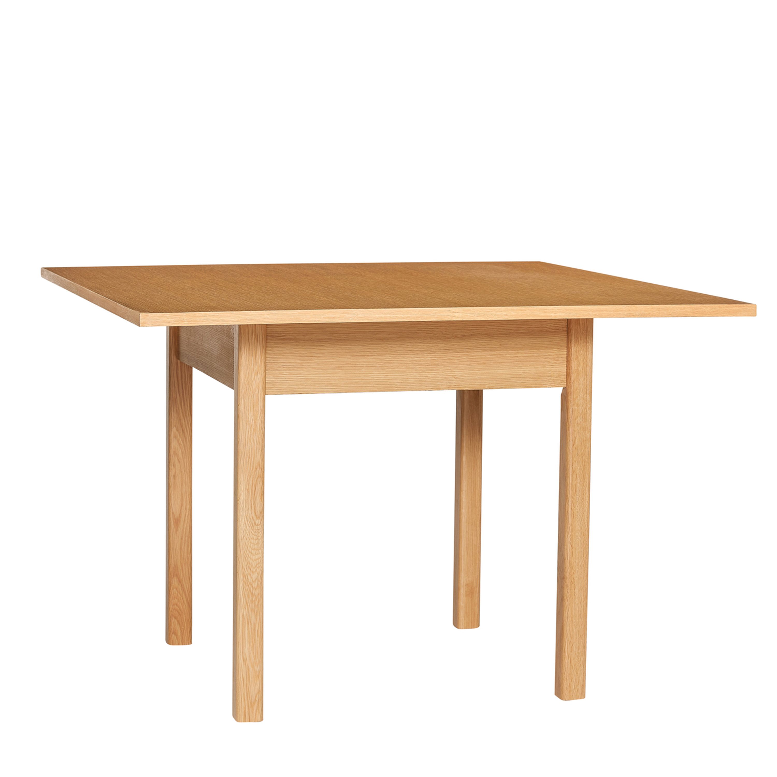 Hübsch - Geo Ruokapöytä Natural 110x110 Puu - MDF, Ekfanér, Ek - Ruokapöydät
