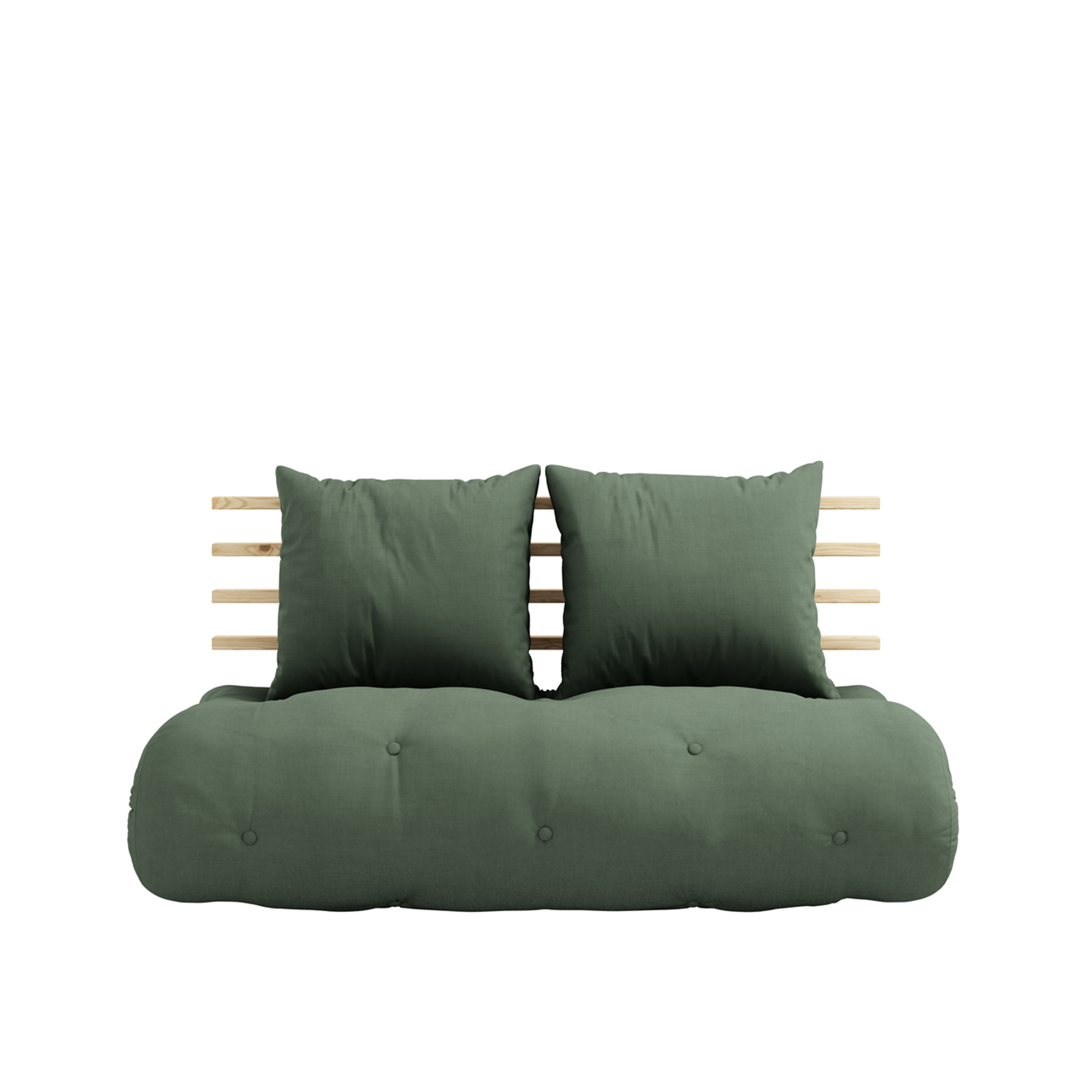 Karup Design Shin Sano Schlafsofa Natur/Olivgrün 140 cm
