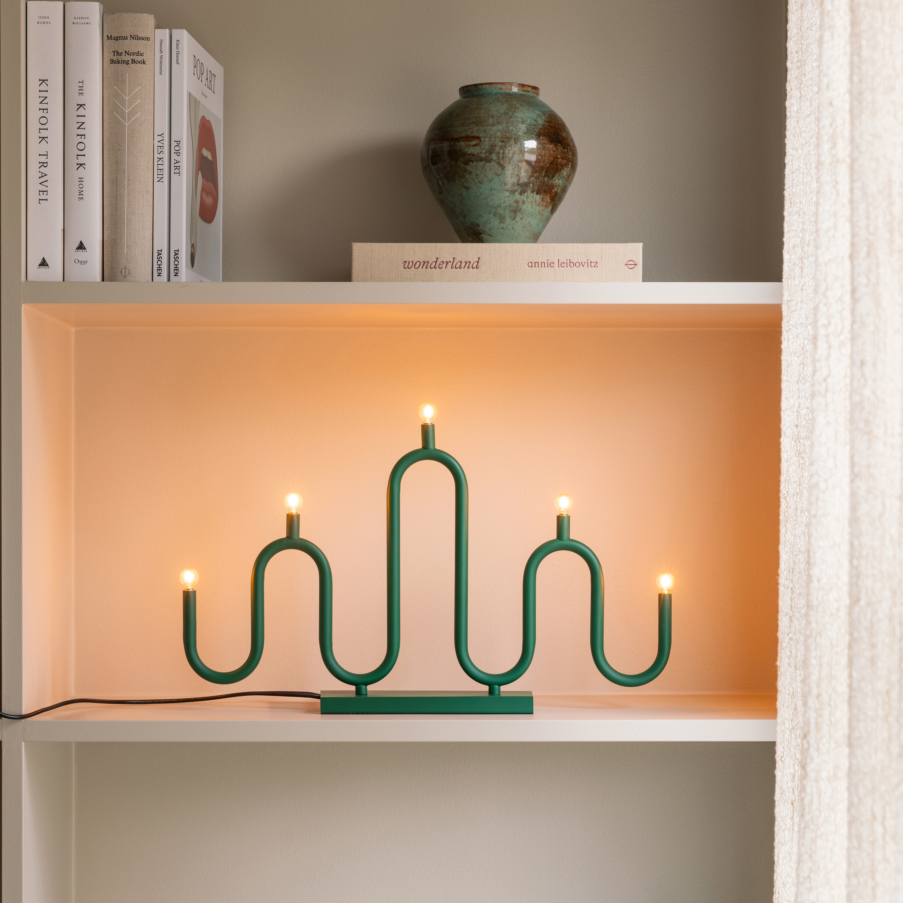 Globen Lighting Noel Adventsljusstake 5 Green