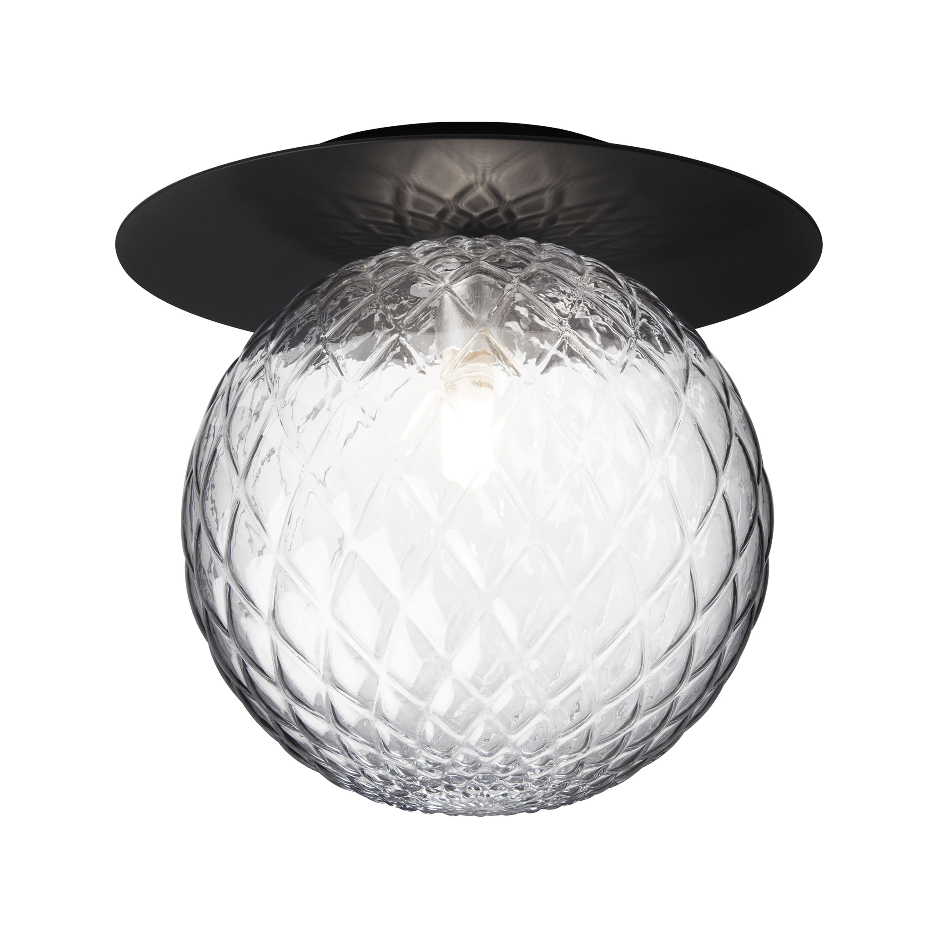 Nuura Liila 1 Vägg-/taklampa Black/Optic Clear Large