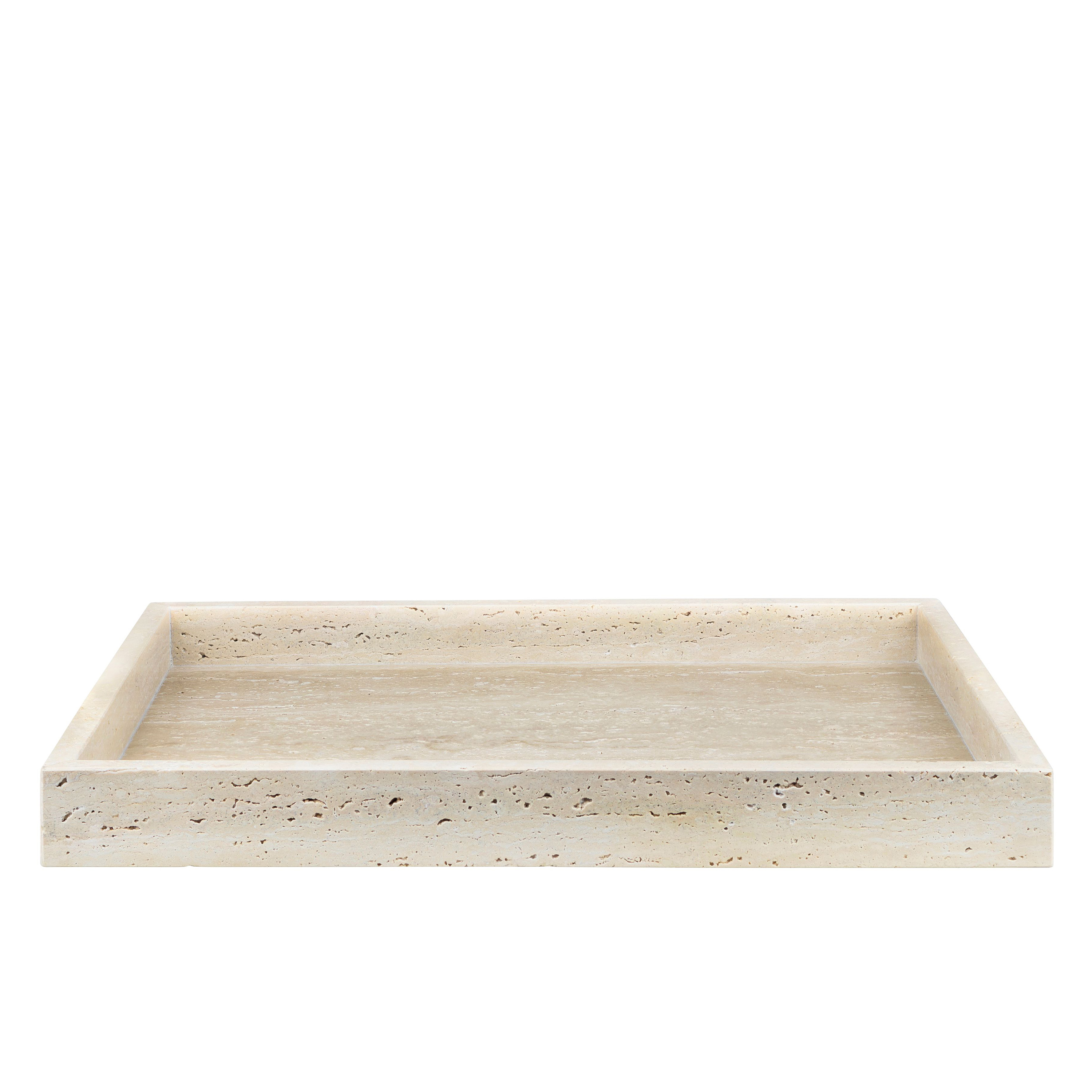 Mette Ditmer - Travertine Bricka Dekoration Linen 40cm - Beige