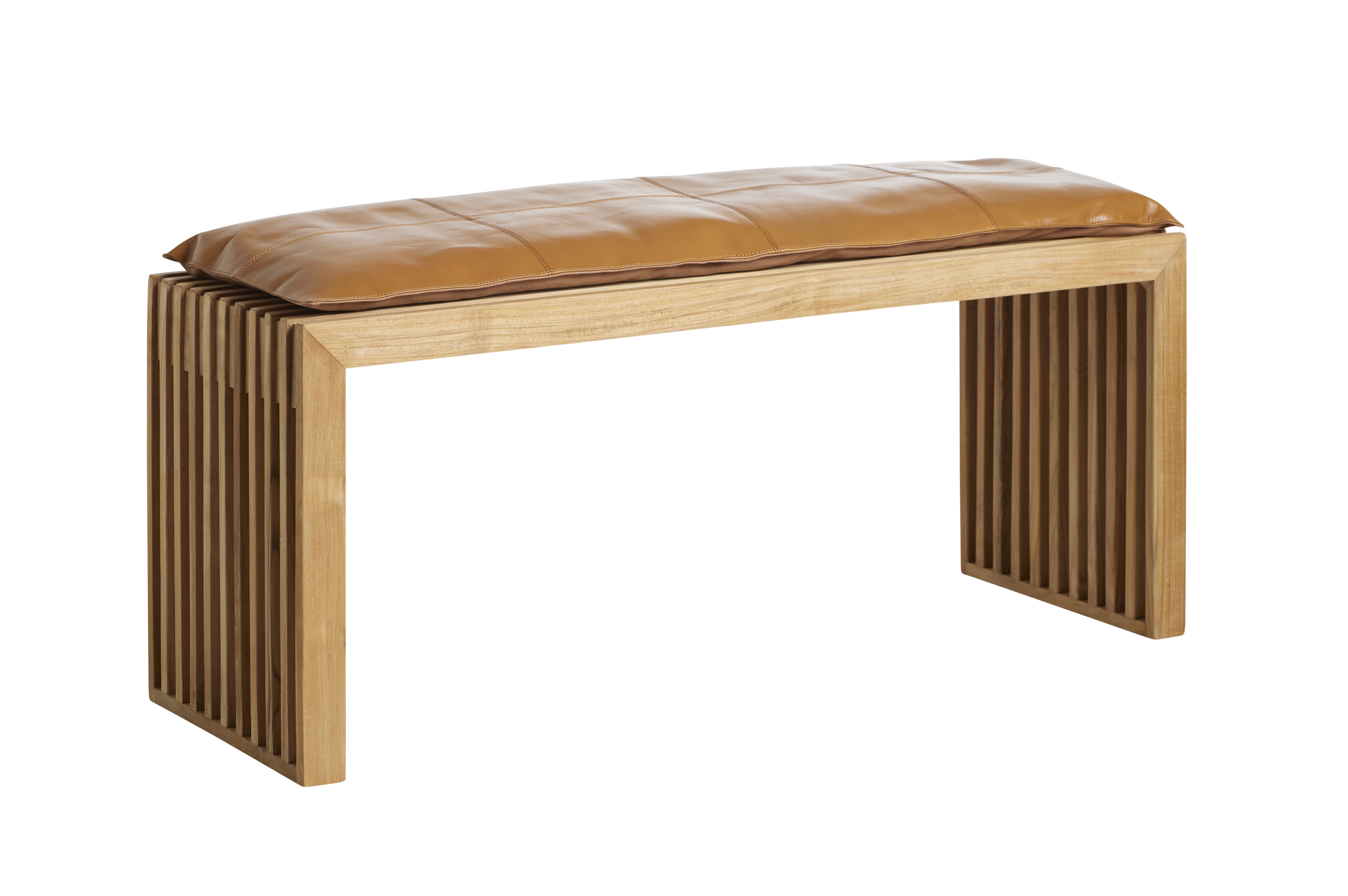 Rib Bank Teak/Braun 104cm