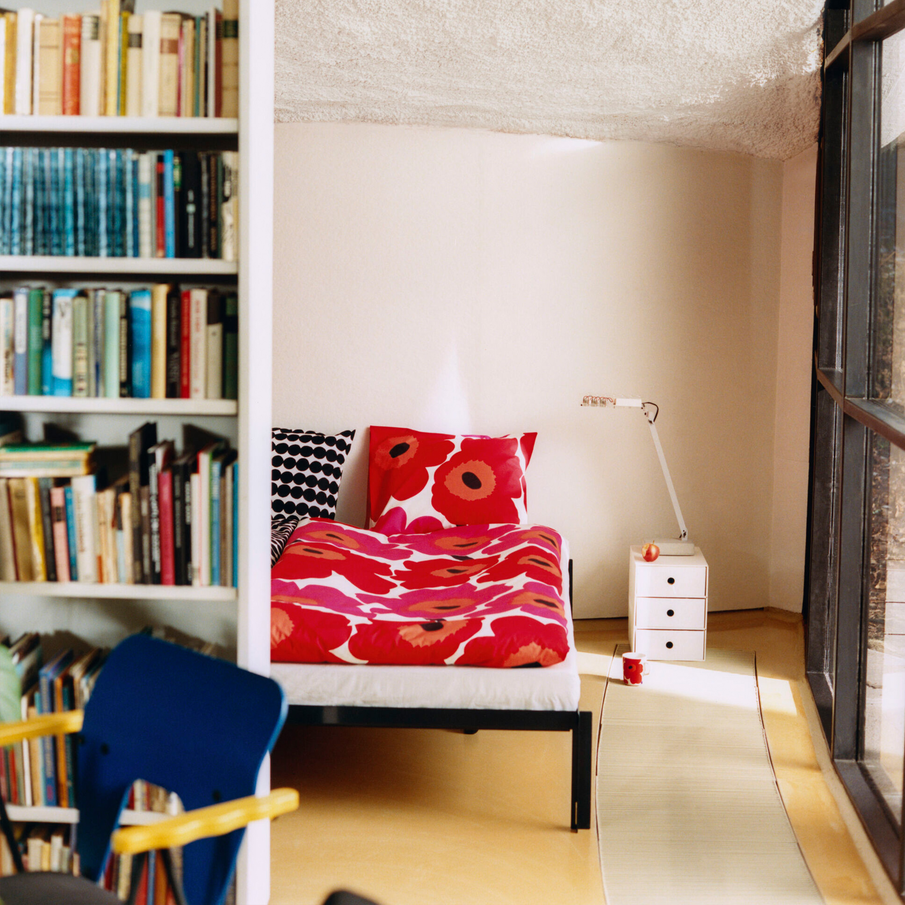 Marimekko Unikko Påslakan Röd/Vit Enkel