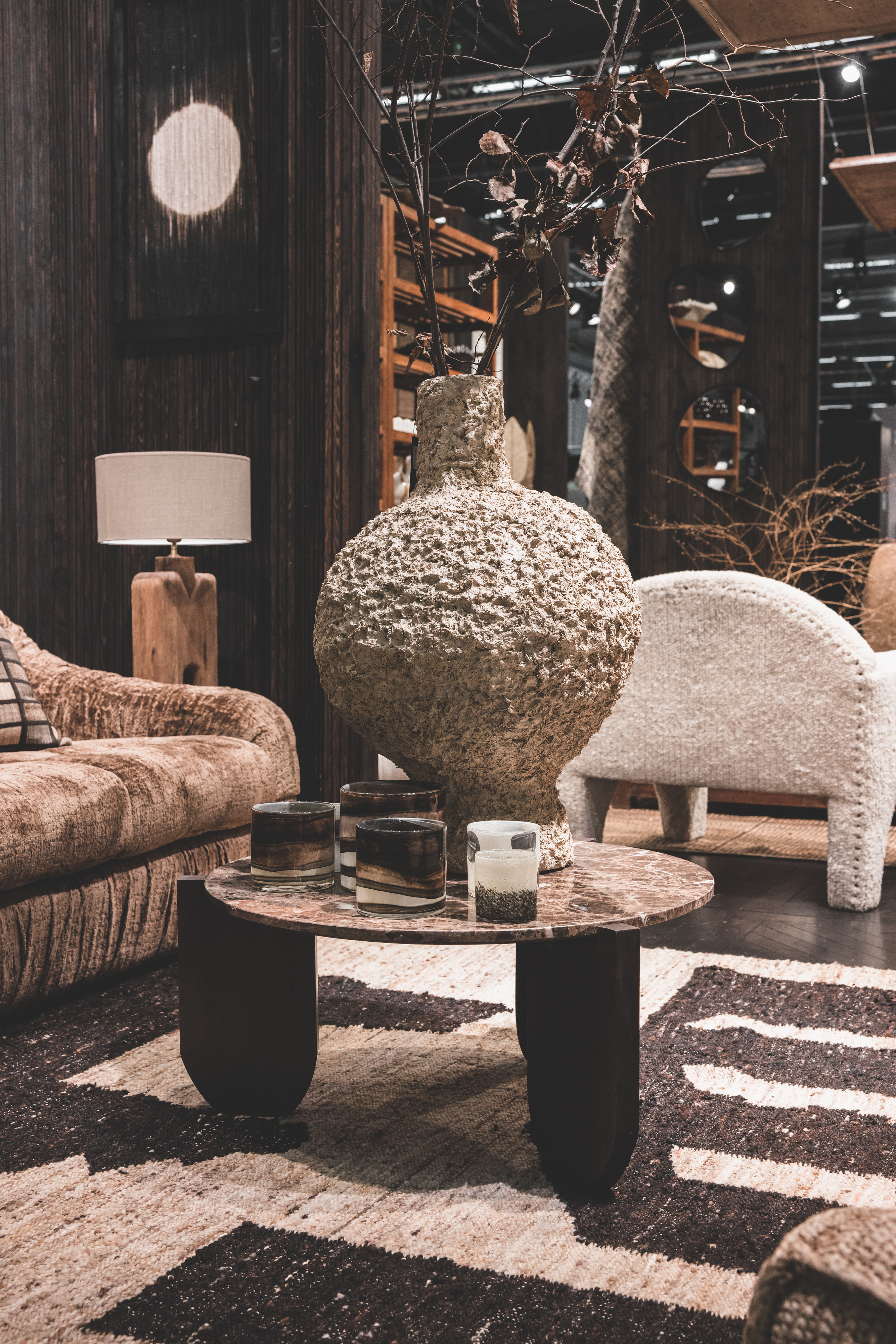 Jakobsdals Tabella Couchtisch Marmor Braun Ø75