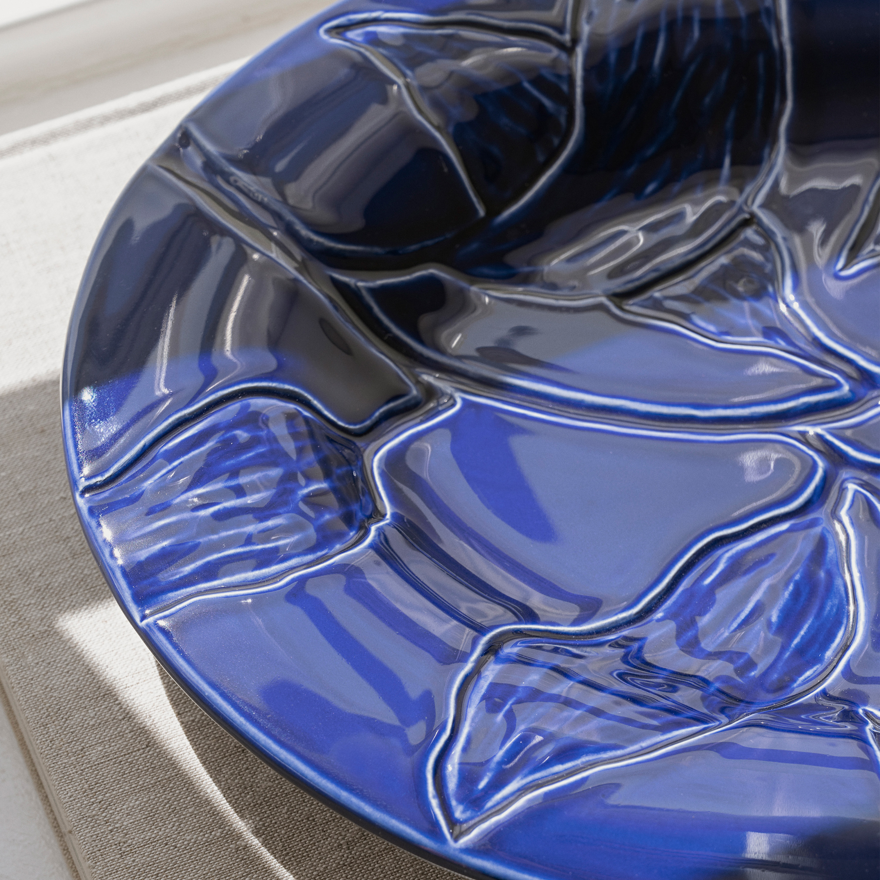 Bergs Potter Florita Untersetzer glasiert Agate Blue Ø35