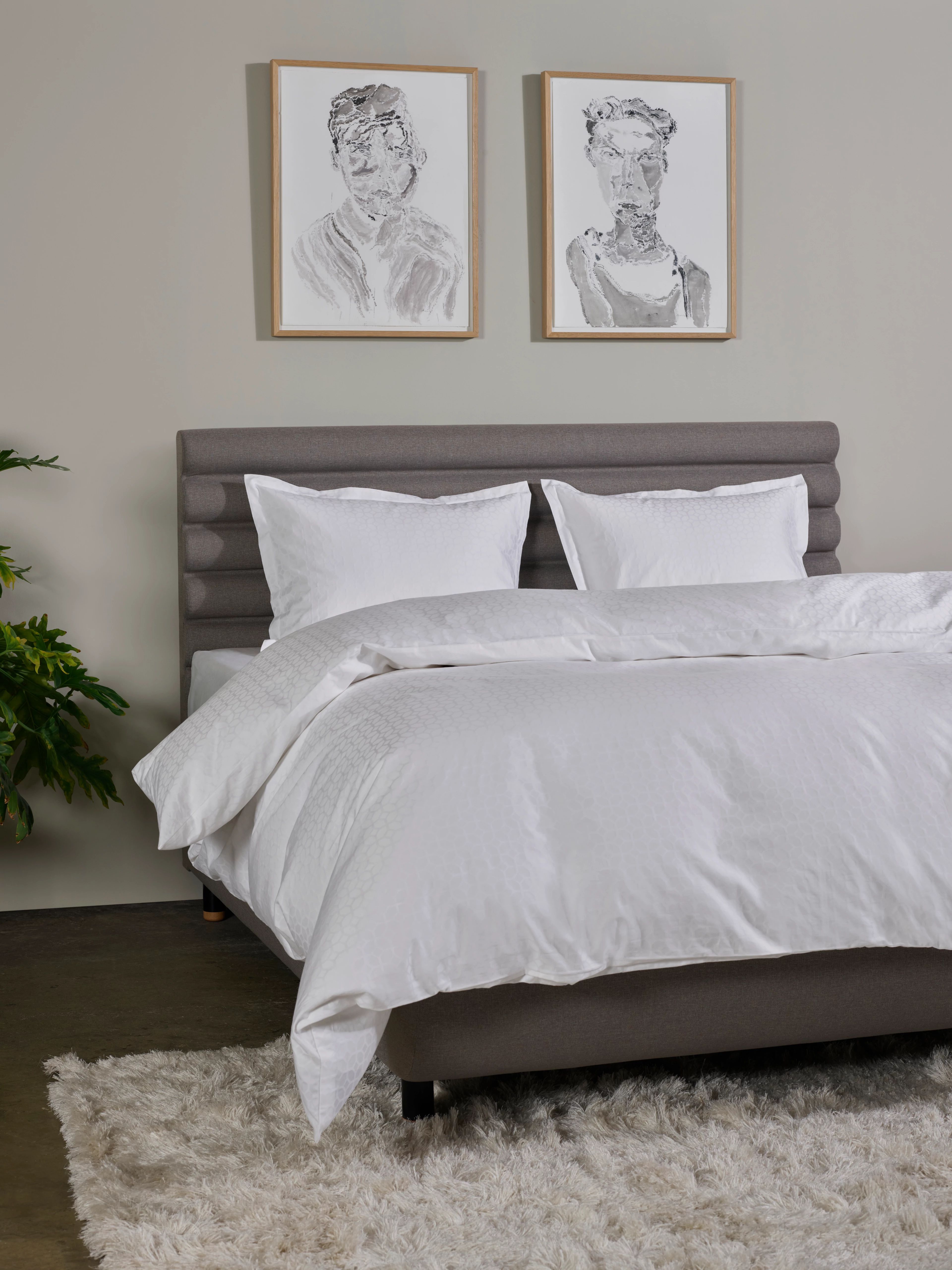 Satin Luxe Jacquard Påslakan Vit 150x210