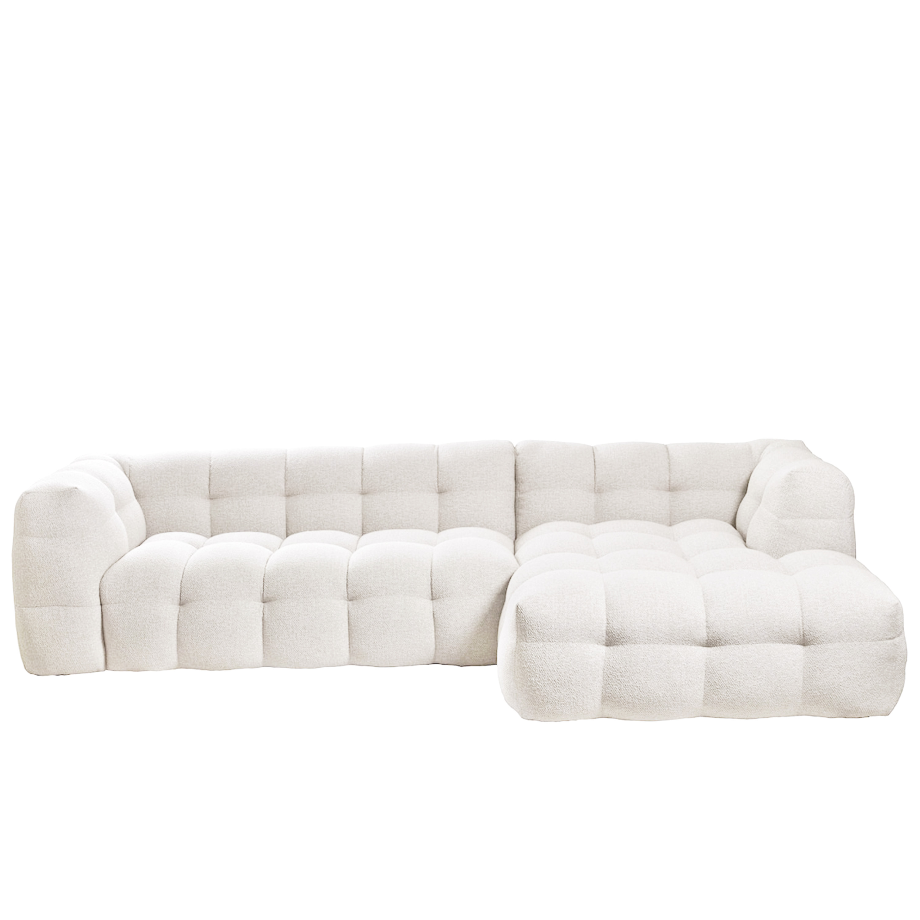 Billie Divansofa Rechts Ivory Bouclé