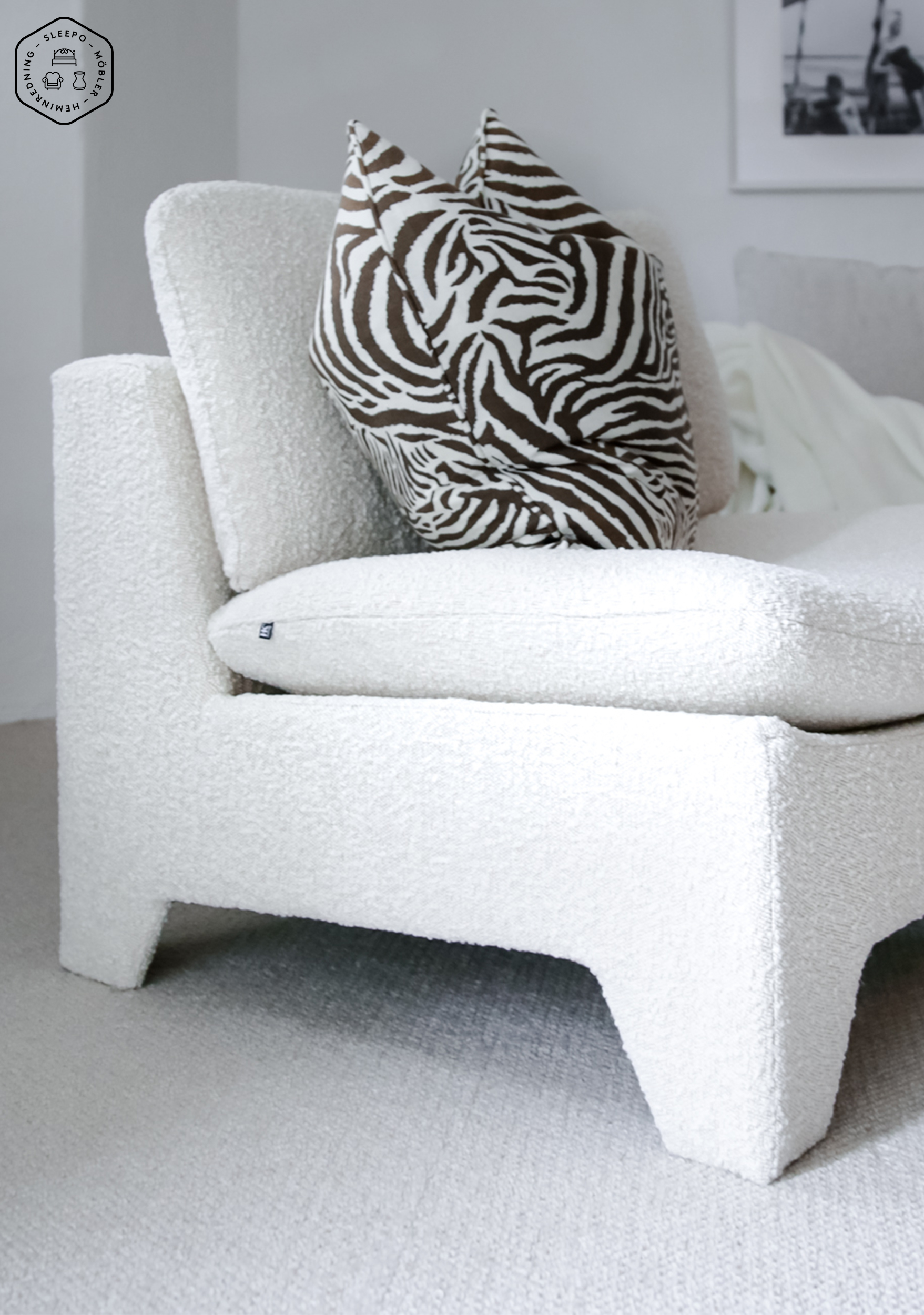 HKliving Retro Fåtölj Cream